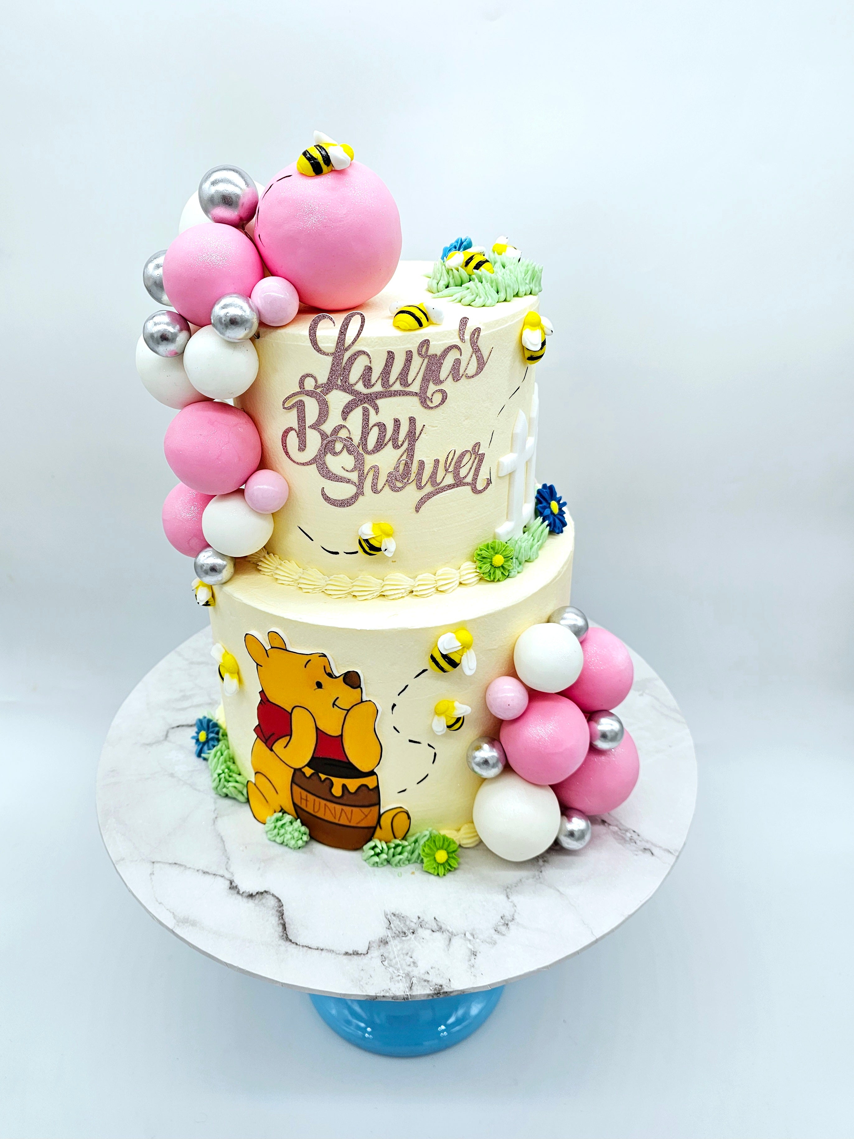 Winnie the Pooh Inspired Baby Shower Cake