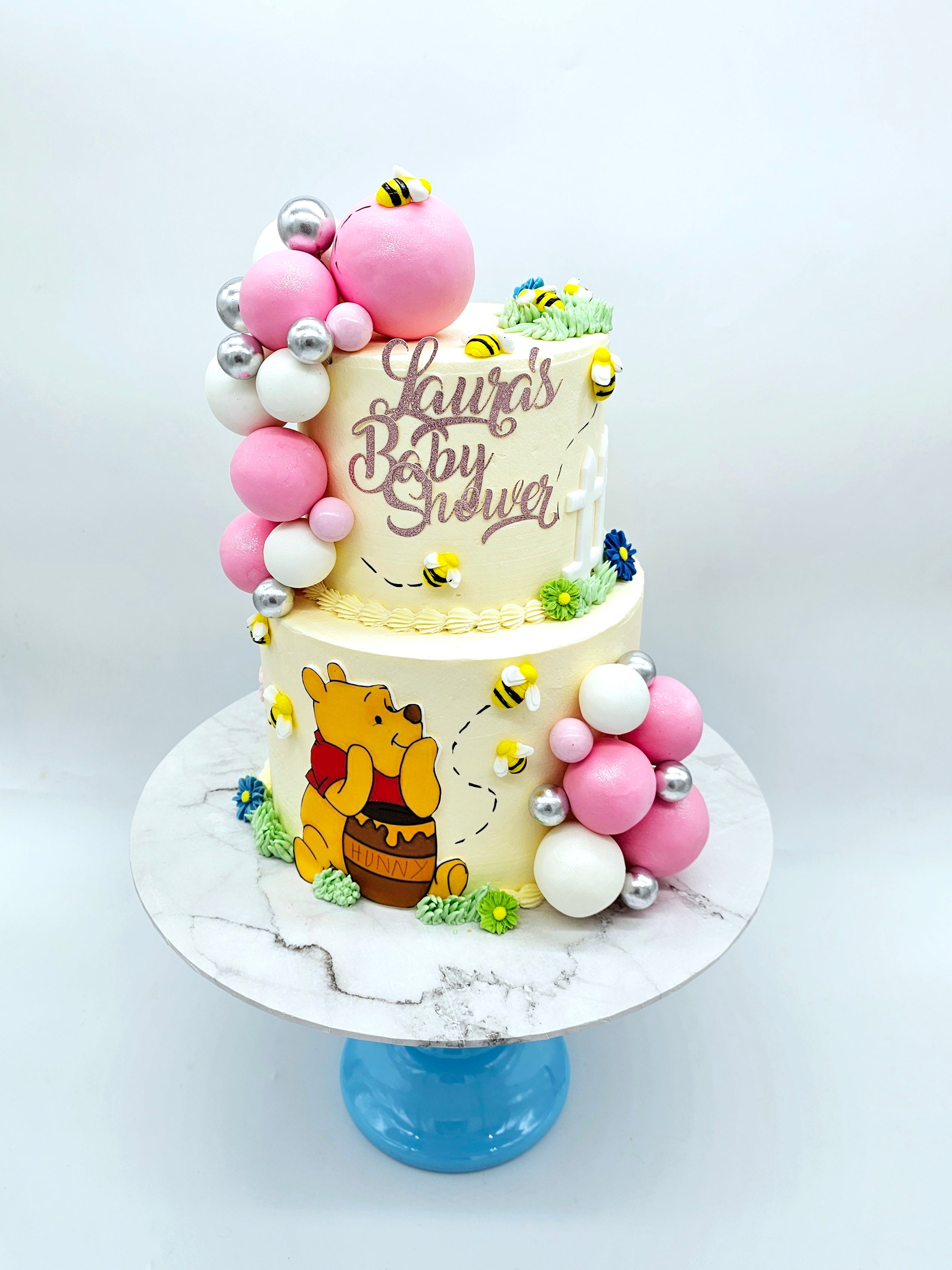 Winnie the Pooh Inspired Baby Shower Cake