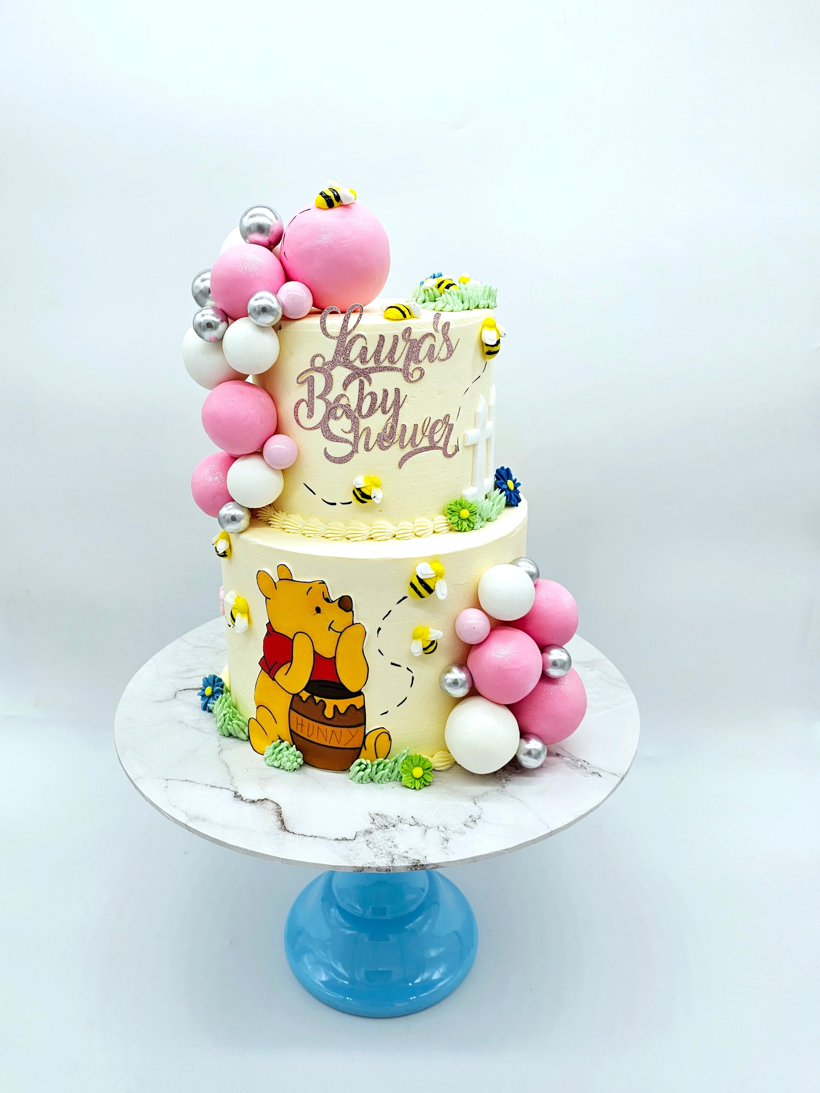 Winnie the Pooh Inspired Baby Shower Cake