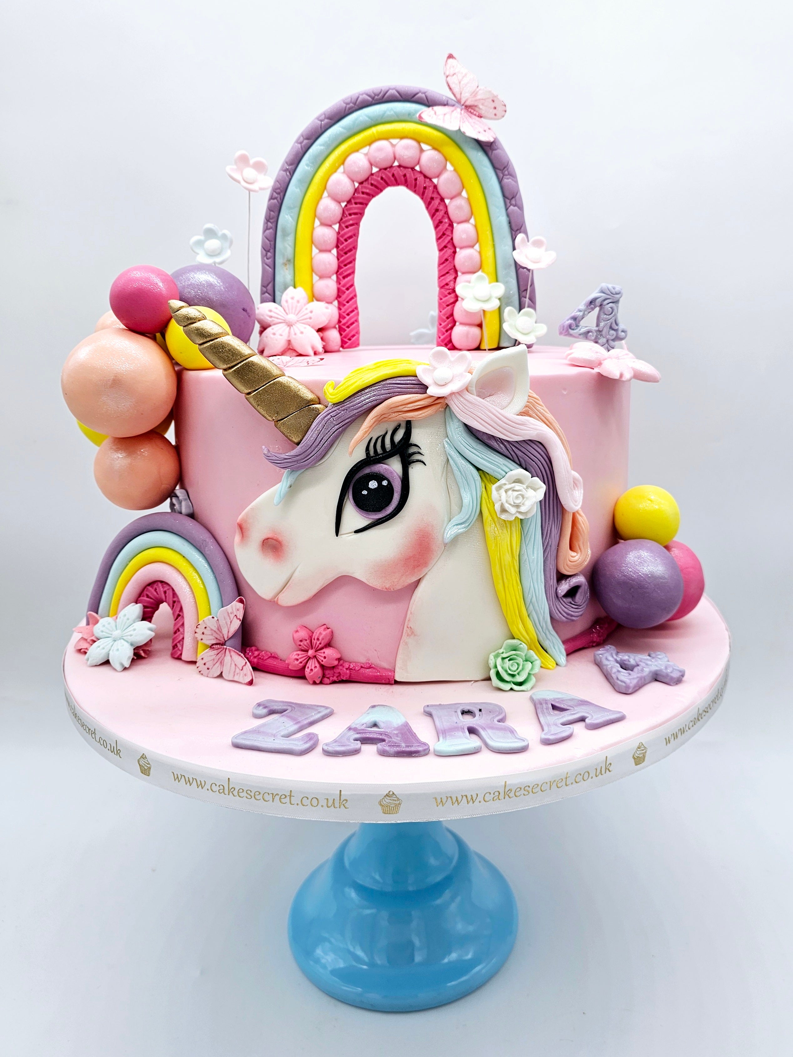 Magical Unicorn & Rainbow Birthday Cake
