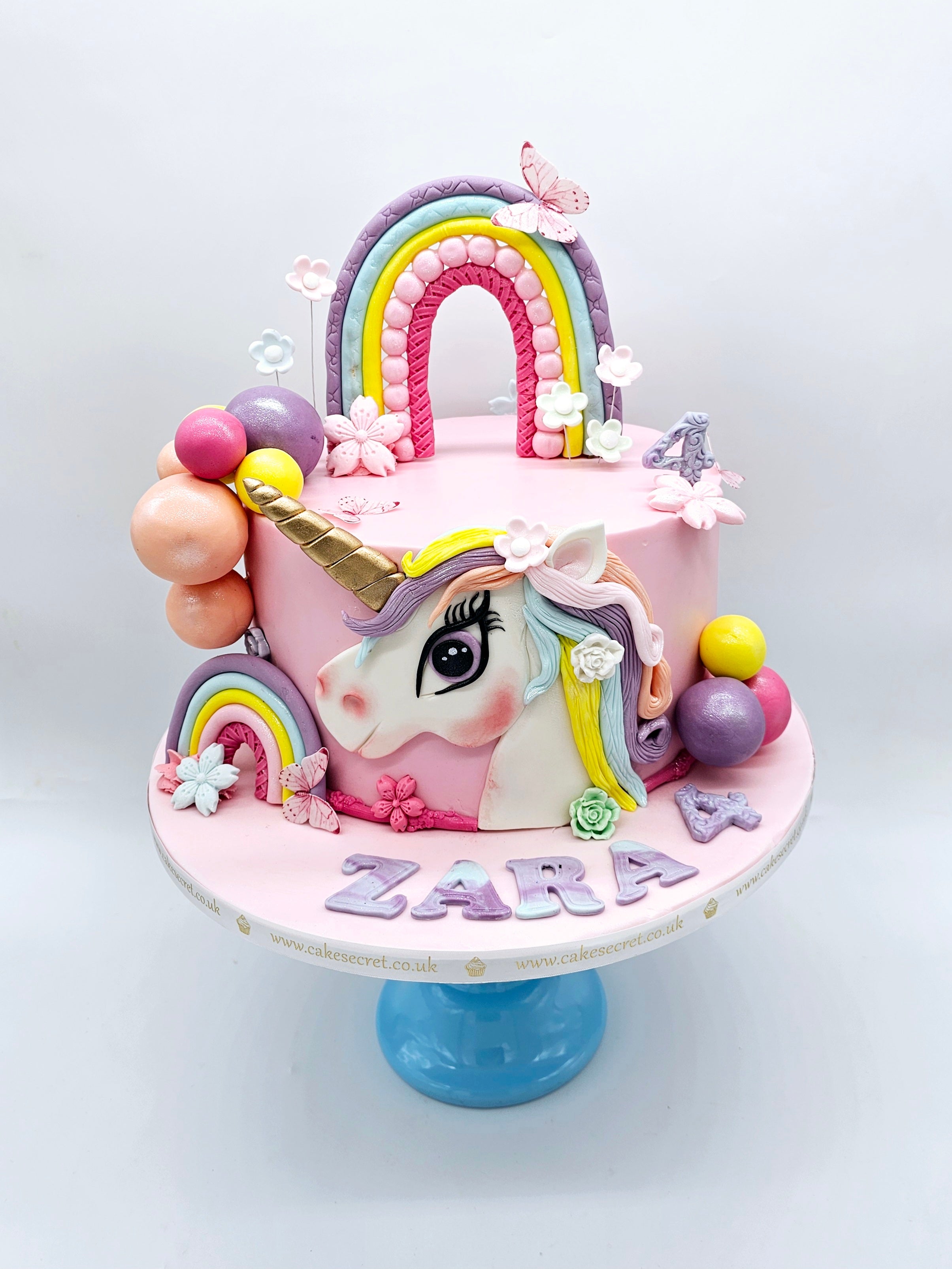 Magical Unicorn & Rainbow Birthday Cake