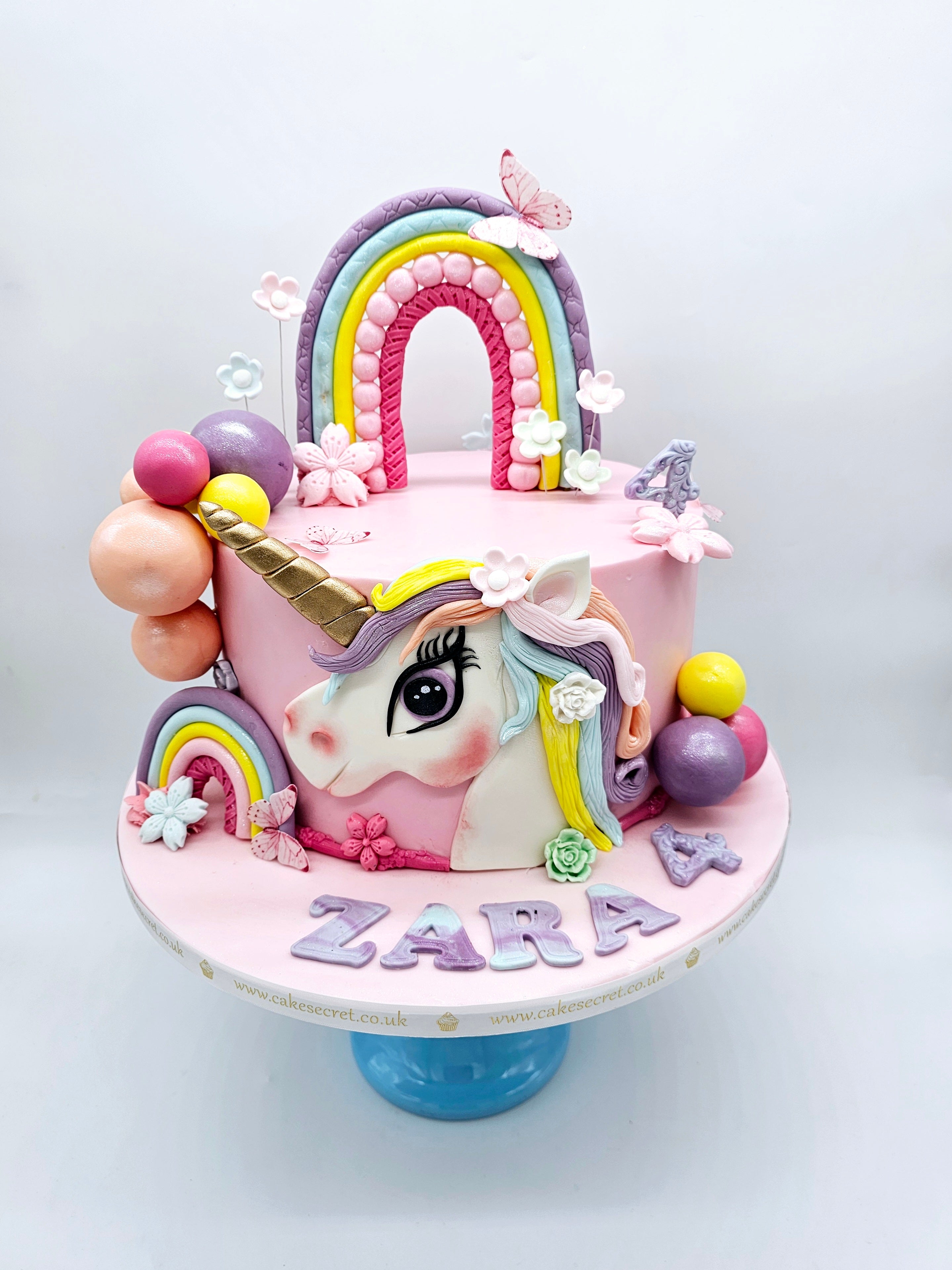 Magical Unicorn & Rainbow Birthday Cake
