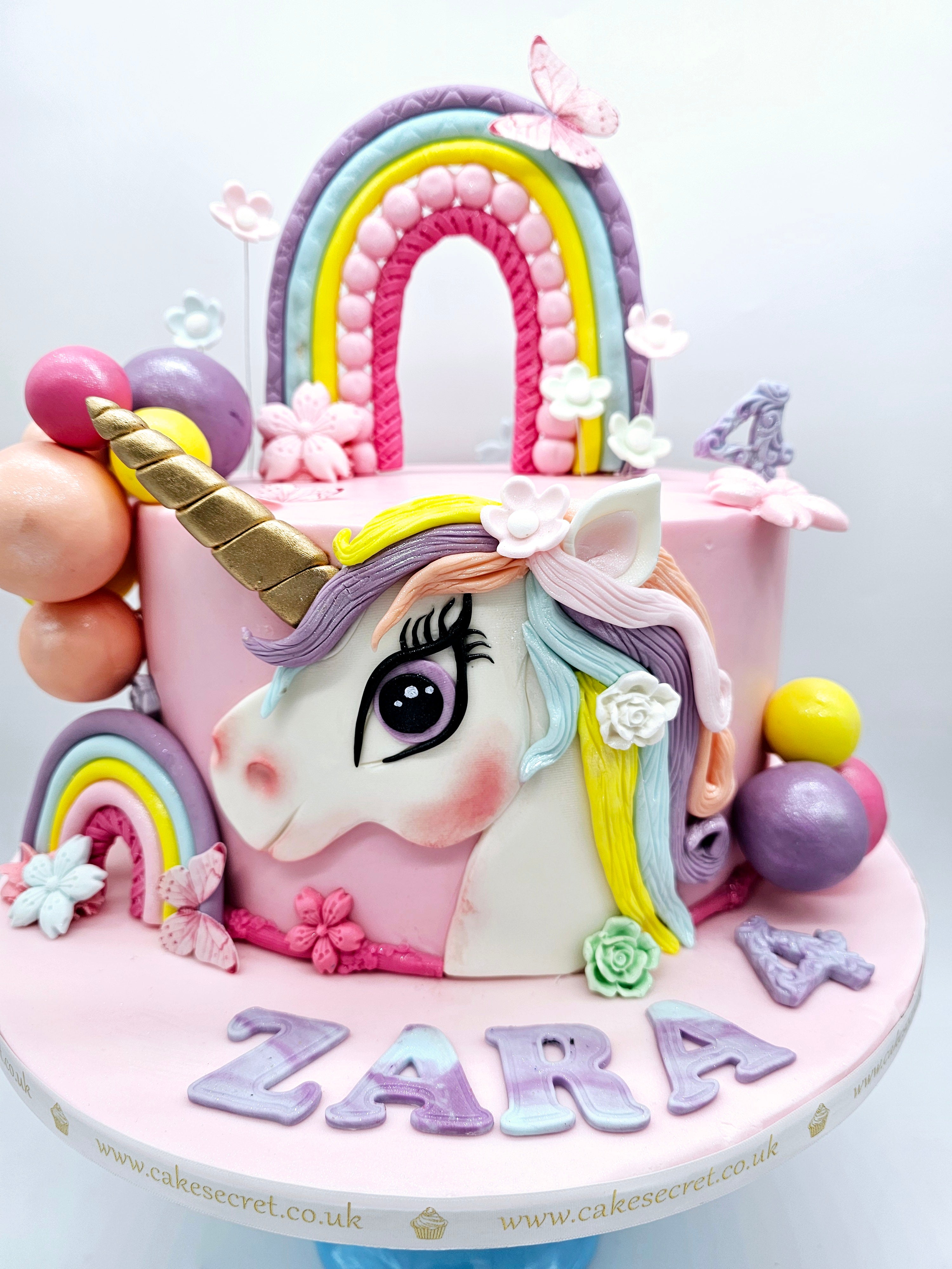 Magical Unicorn & Rainbow Birthday Cake