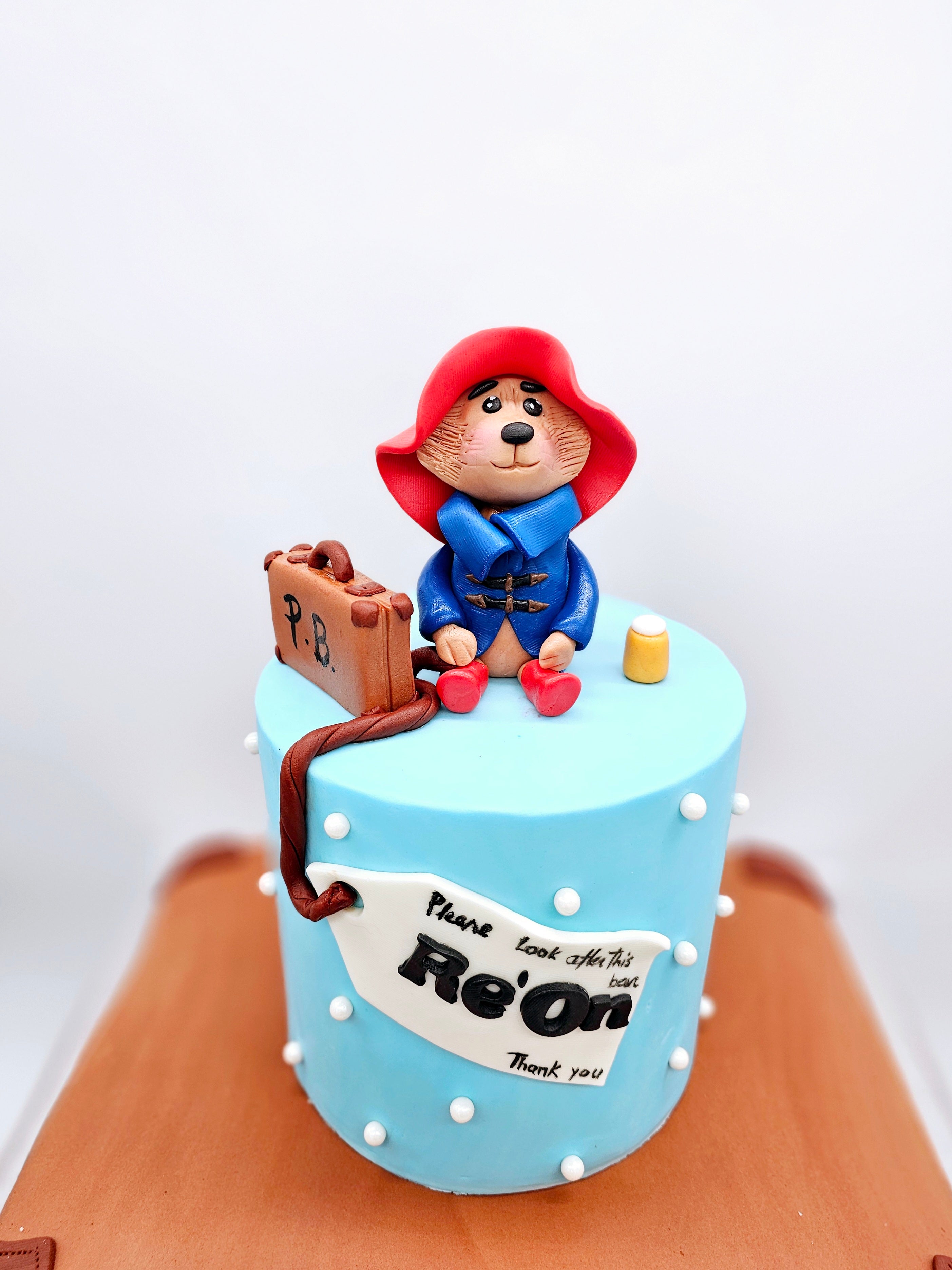 Paddington Bear Inspired Suitcase Cake