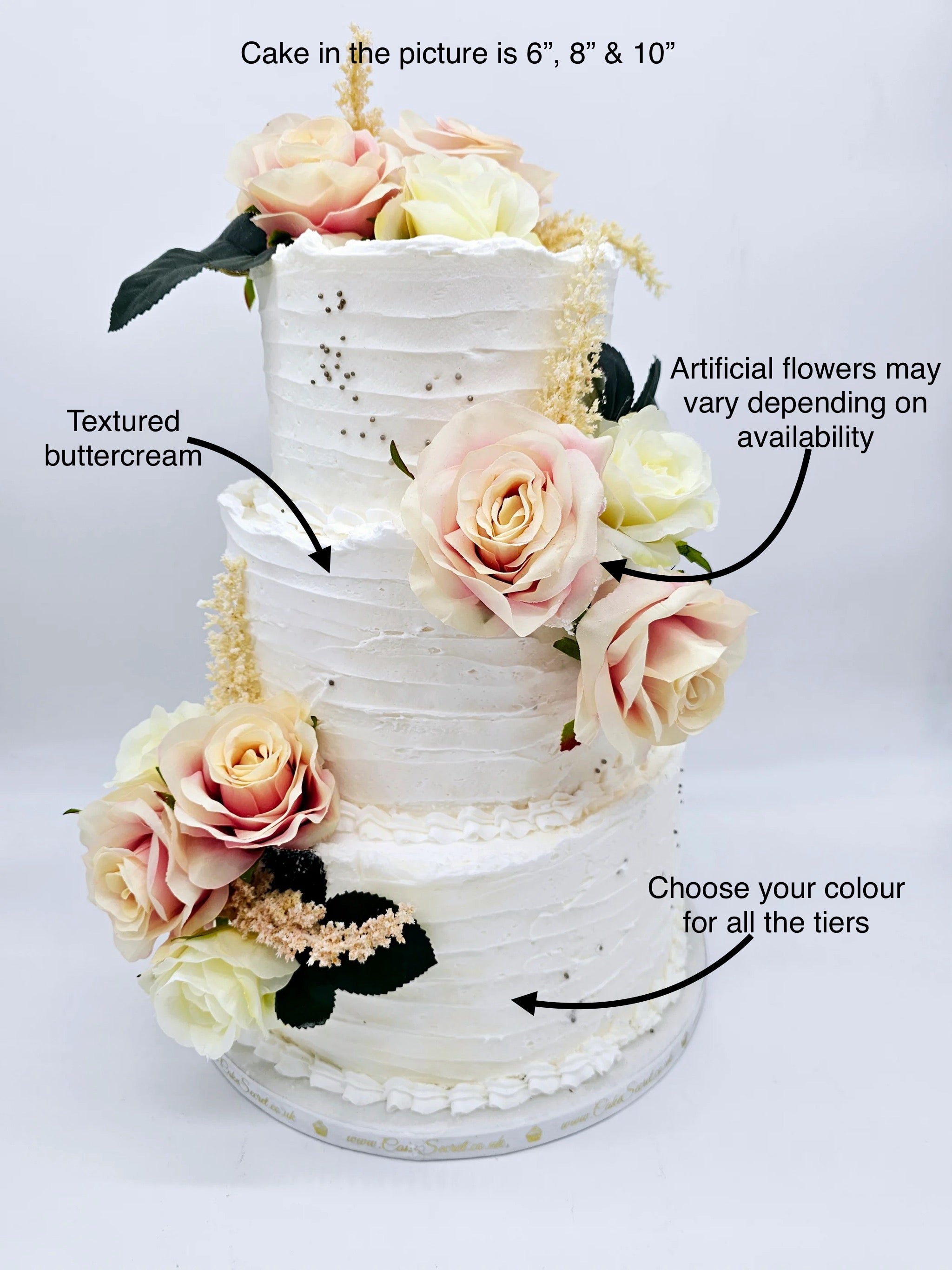 Ethereal Blooms Bliss Cake Wedding Cake