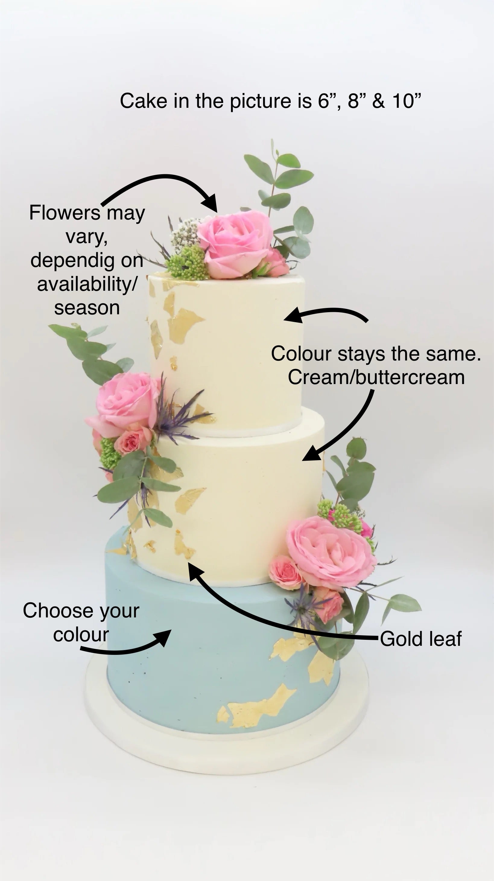 Gilded Garden Wedding Cake