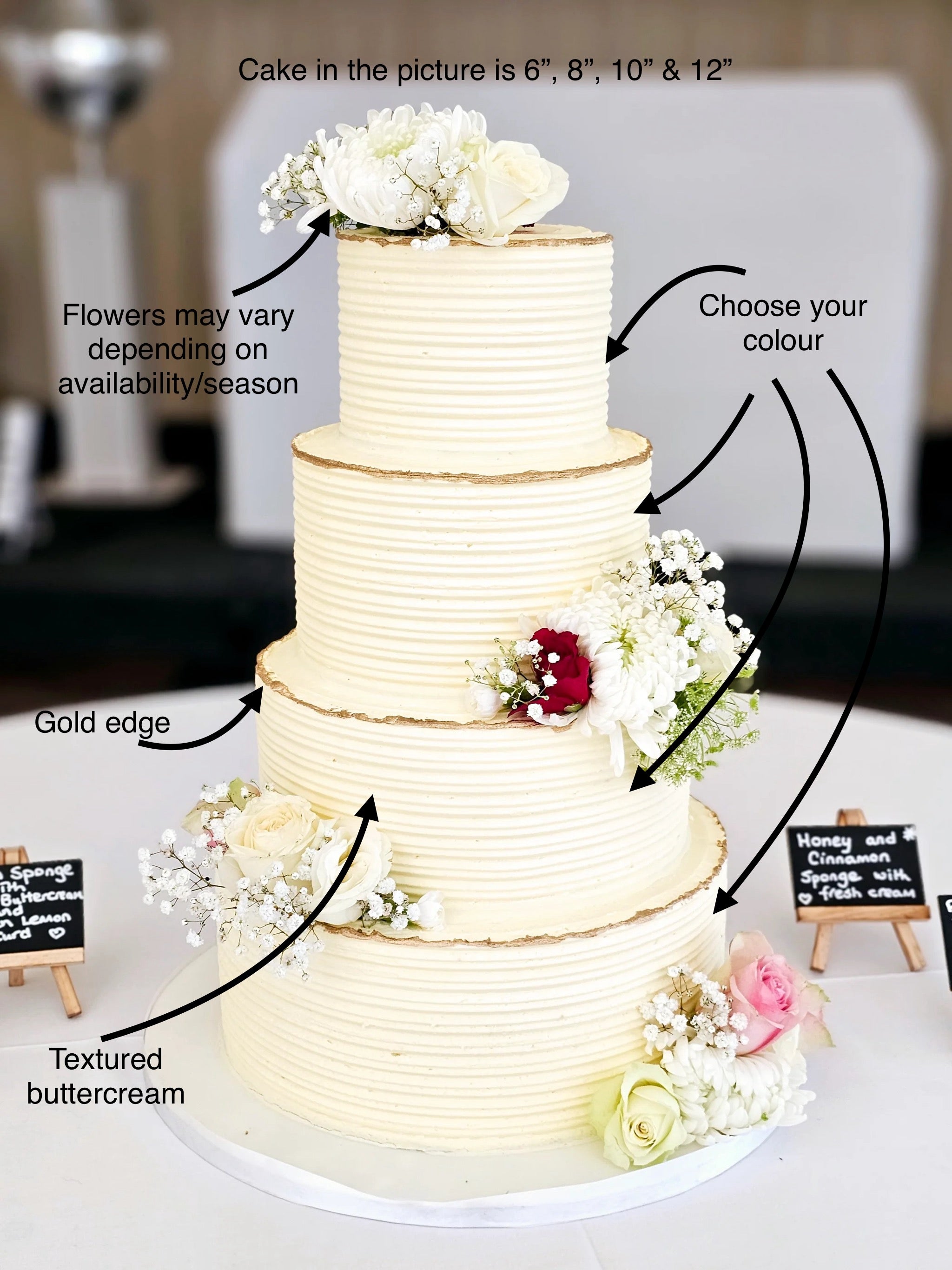 Timeless Sweet Elegance  Buttercream Wedding Cake