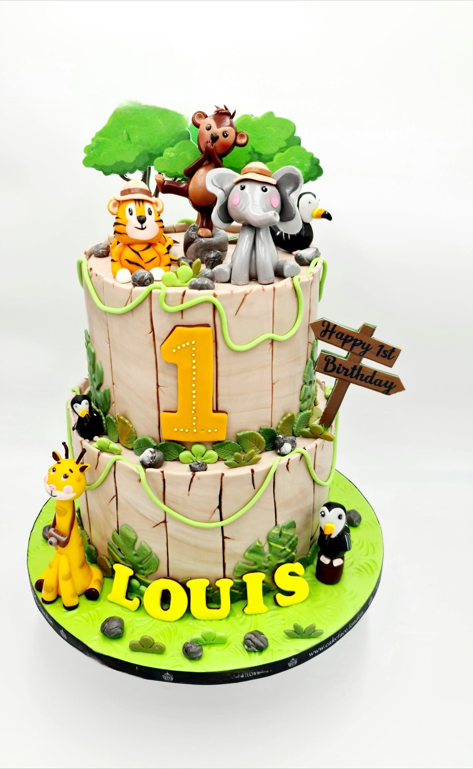 Eggless Safari Adventure Birthday Cake