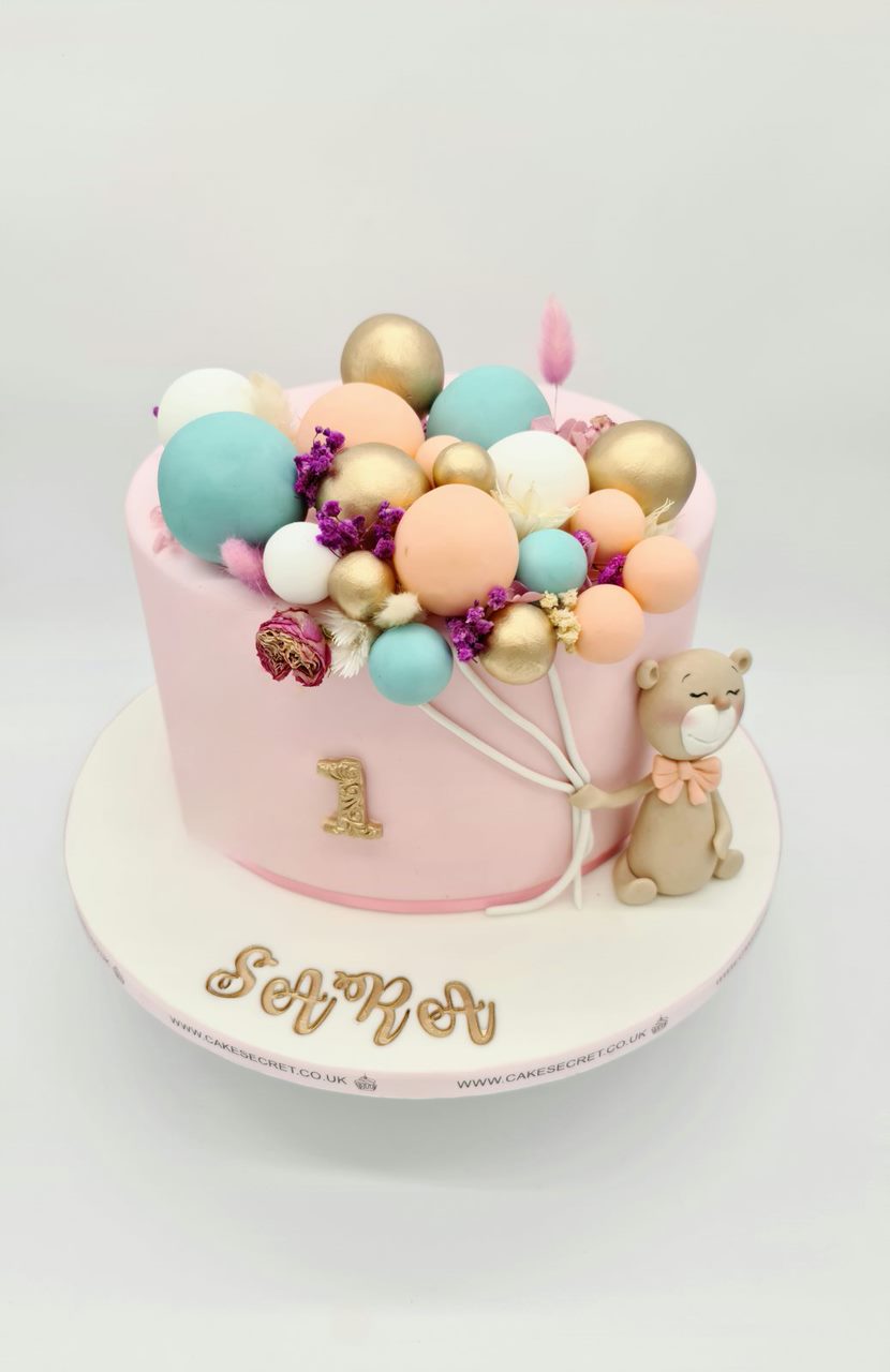 Eggless Teddy Bear Wishes Birthday Cake