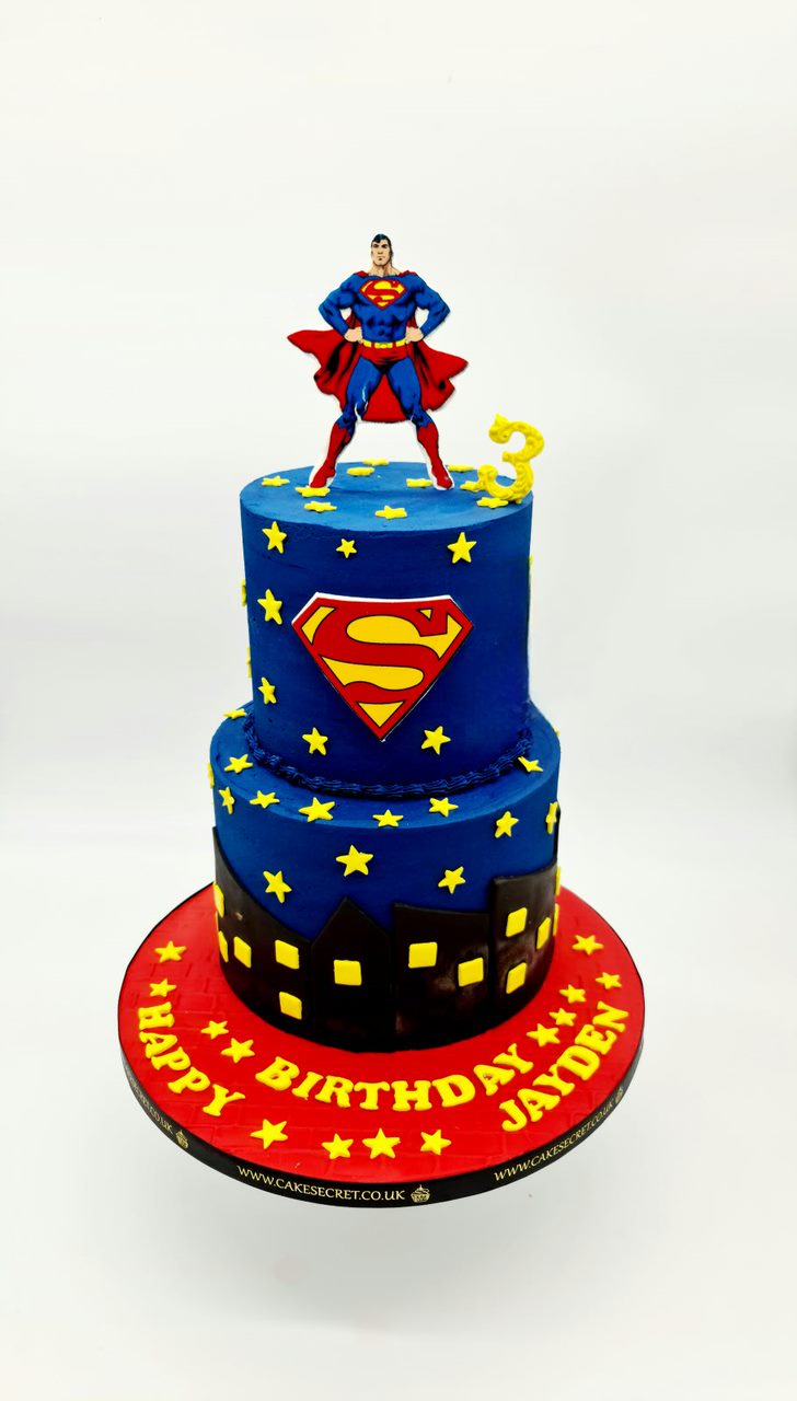 Superhero Starry Sky Birthday Cake