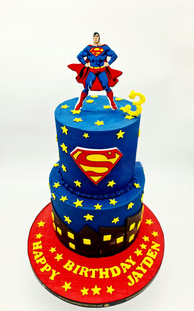 Superhero Starry Sky Birthday Cake