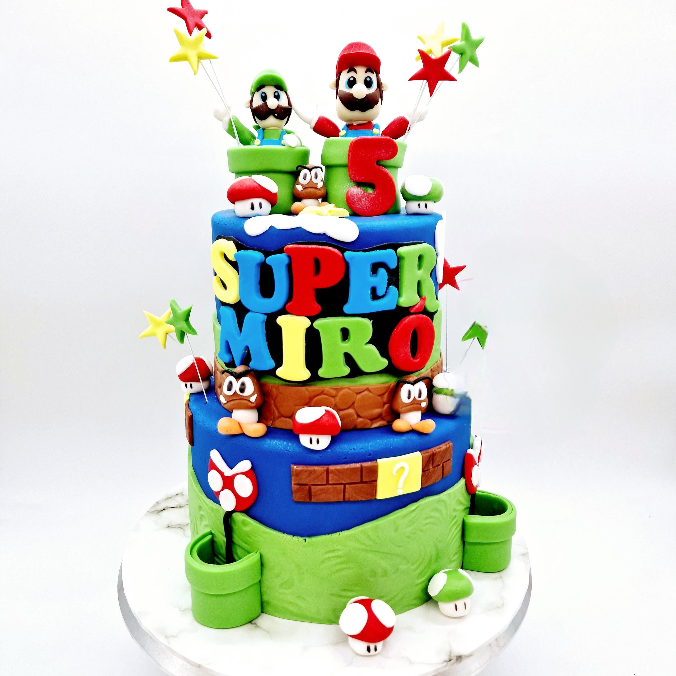 Super Mario Adventure Birthday Cake