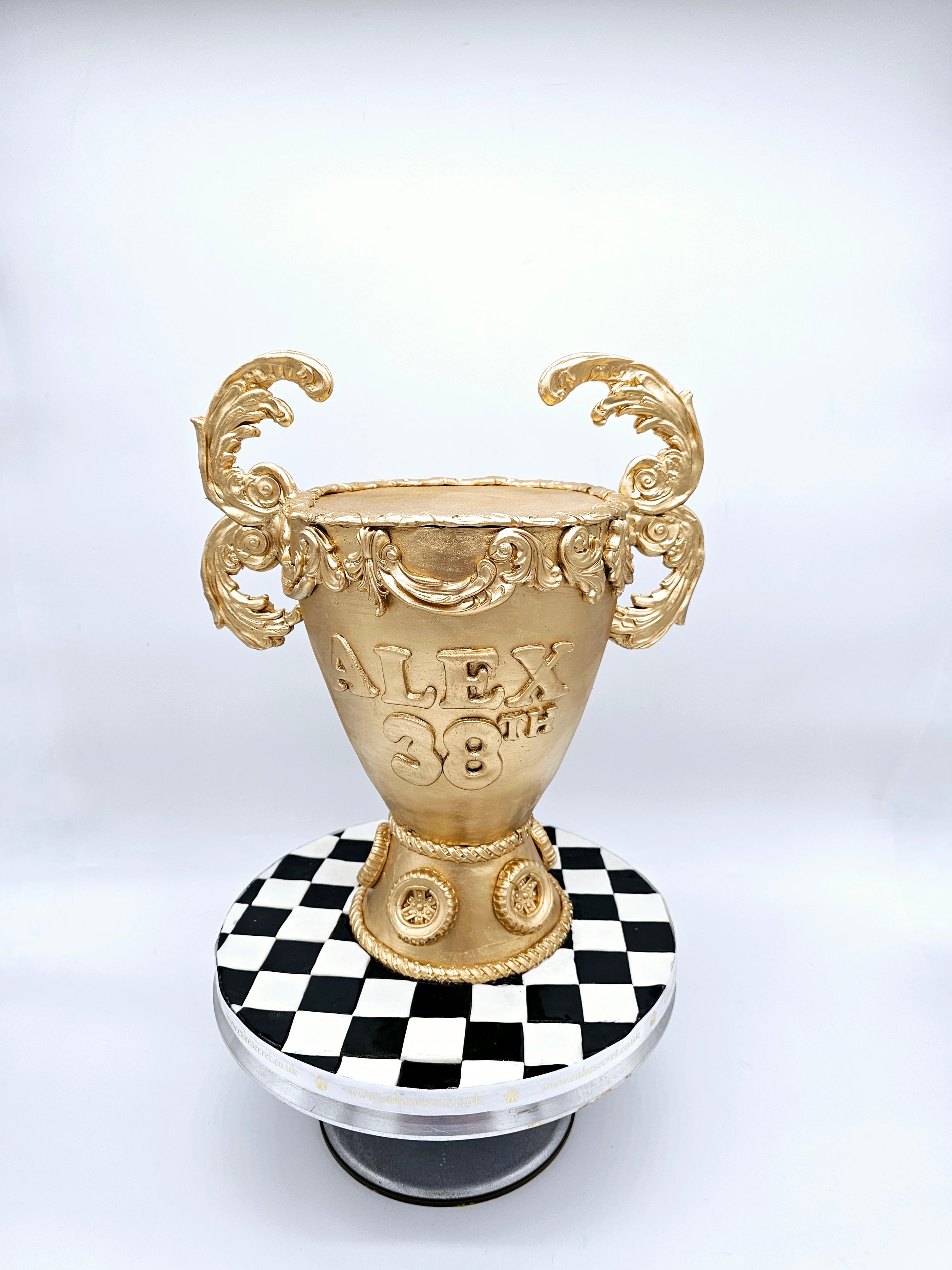 Golden Trophy Celebration Cake - Cake Secret