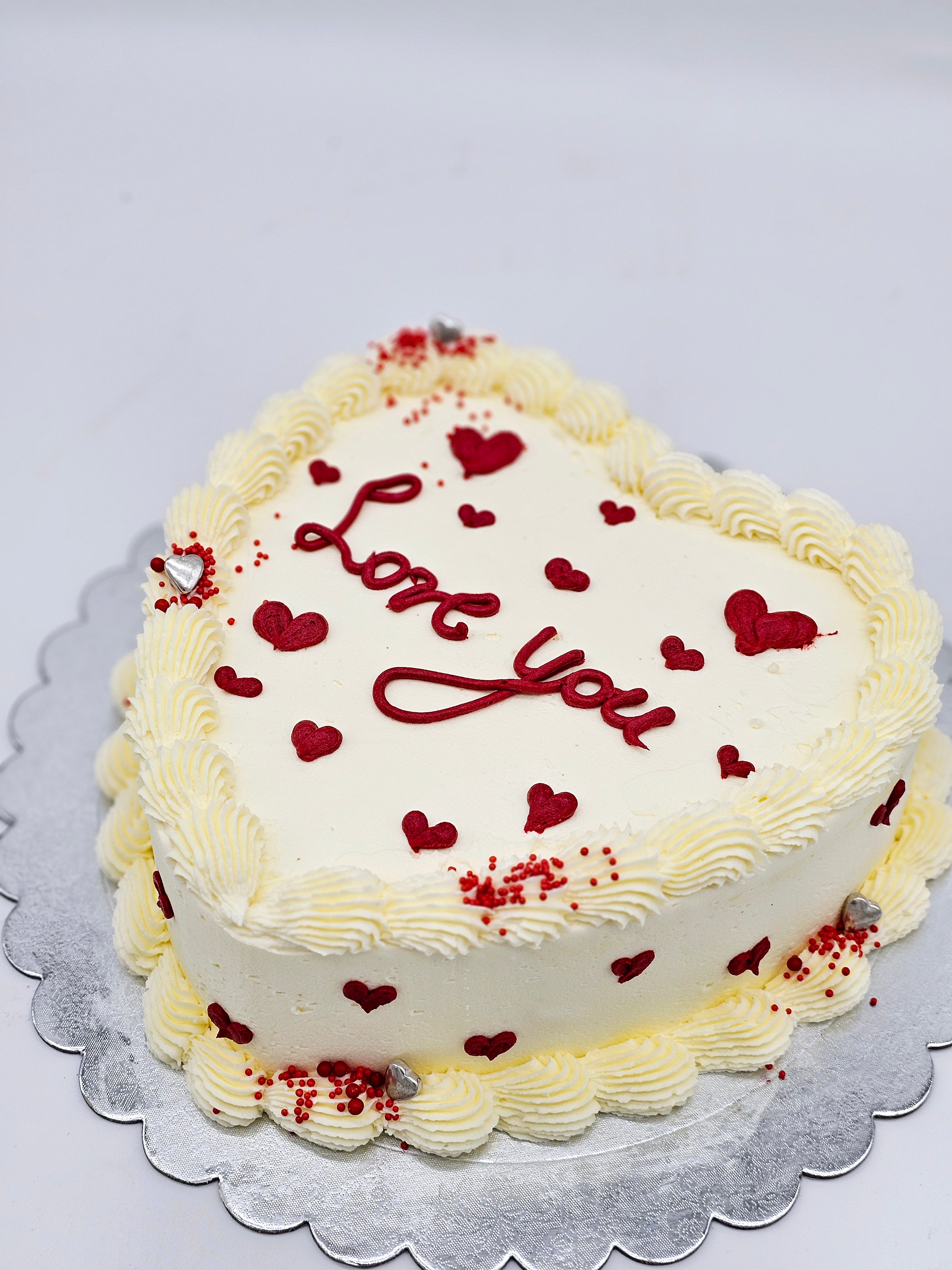 Classic Heart Valentine’s Cake - Cake Secret