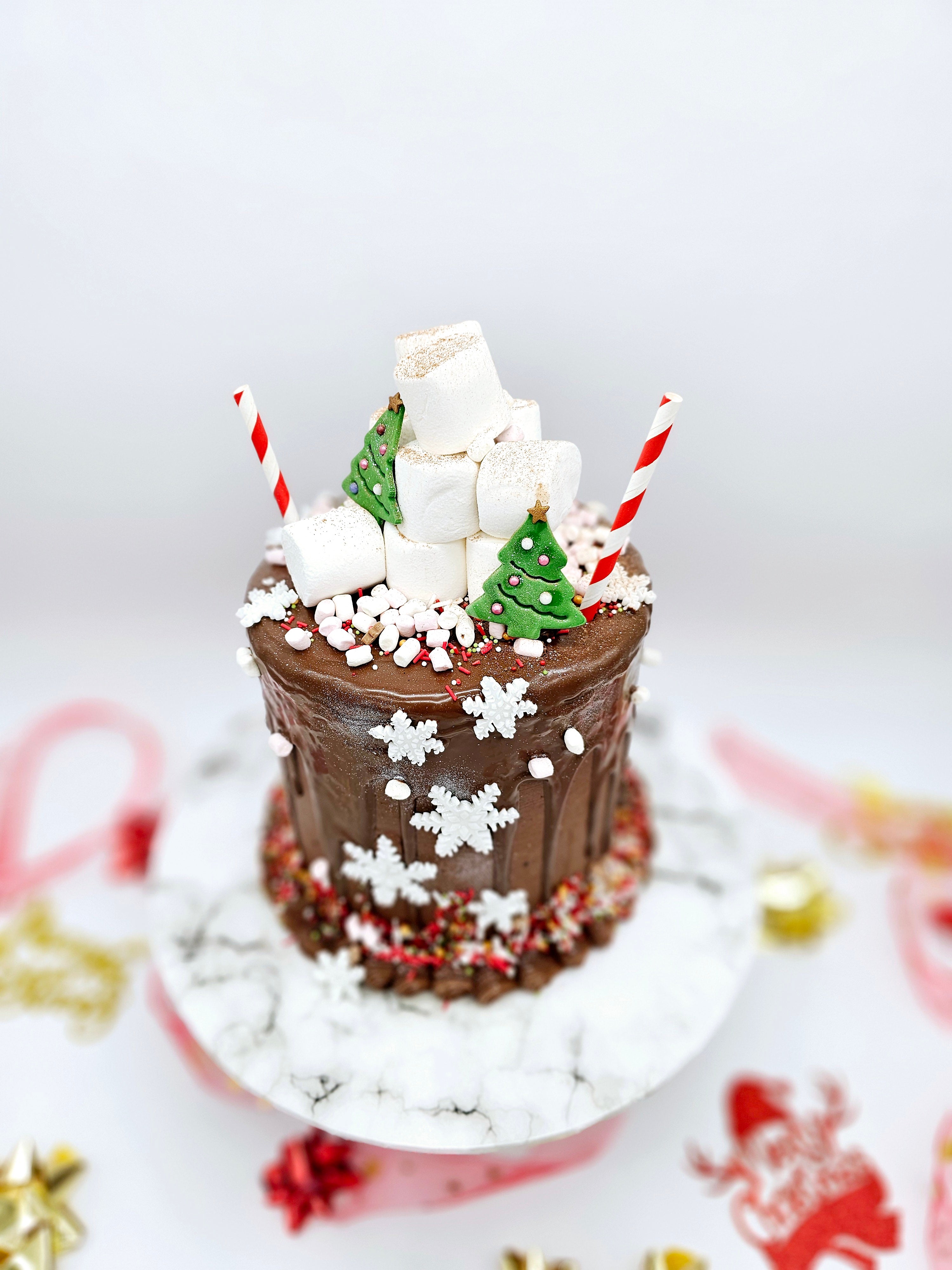 Hot Chocolate Christmas Cake - Cake Secret