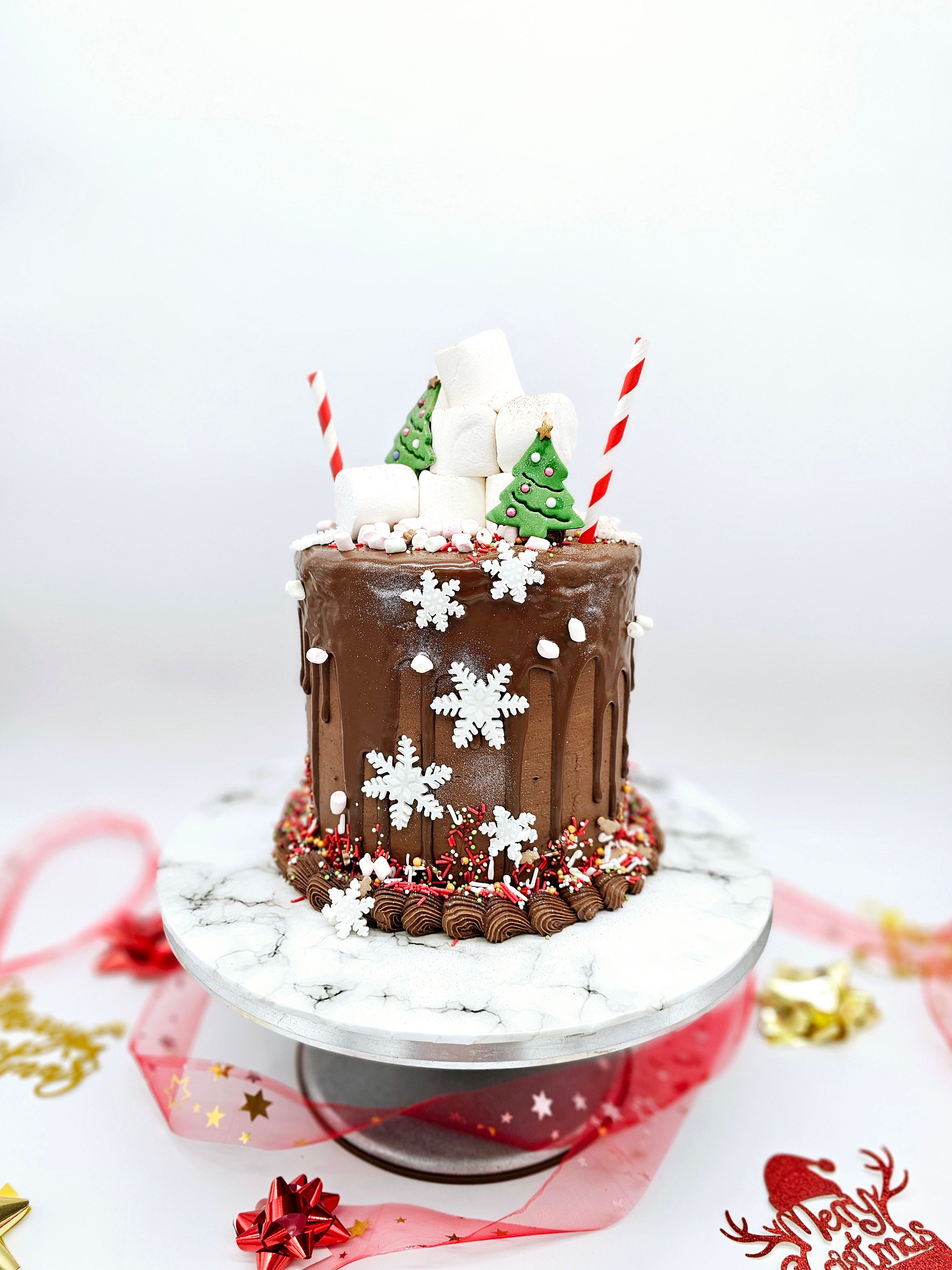 Hot Chocolate Christmas Cake - Cake Secret