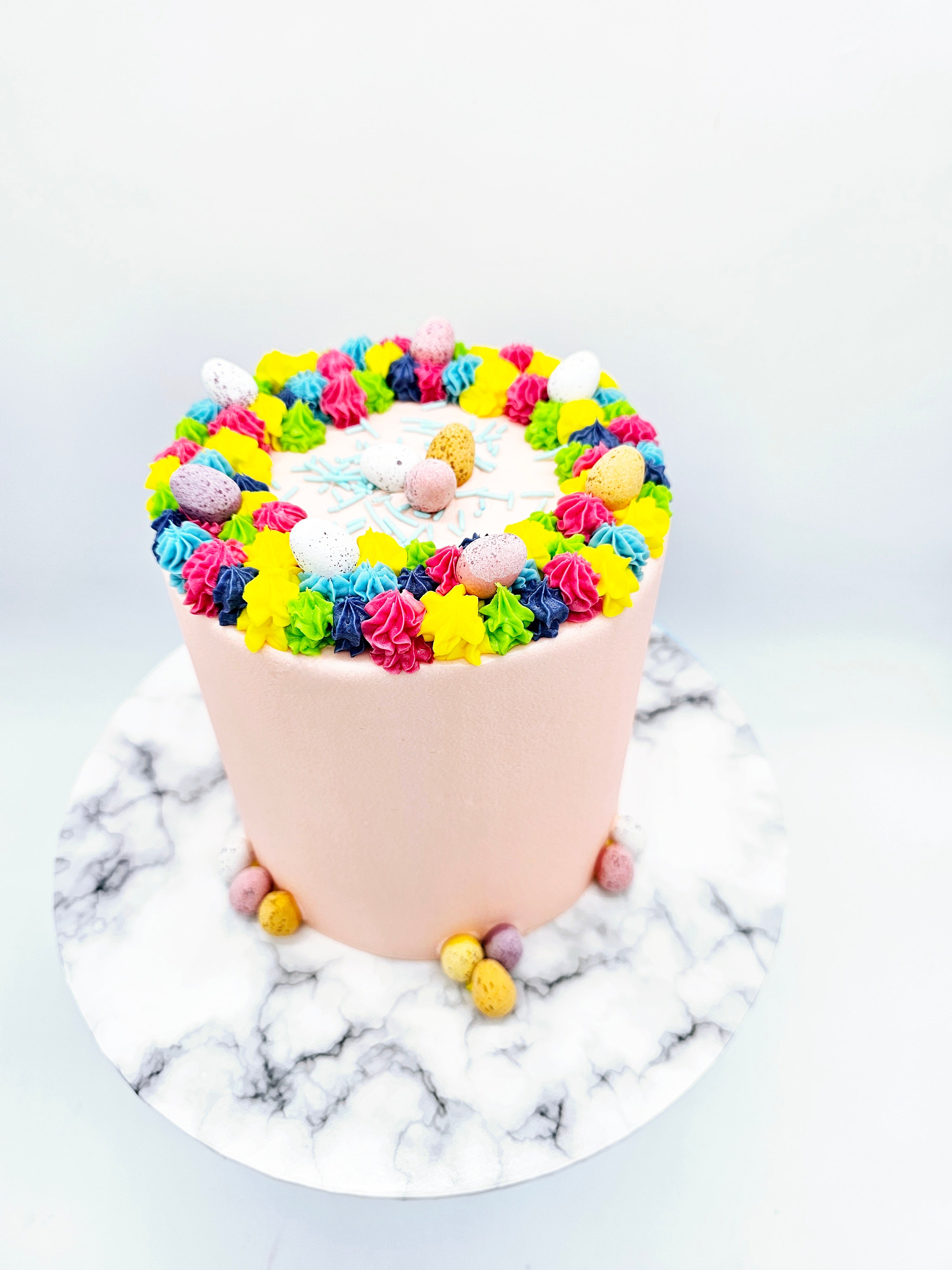 Rainbow Nest Cake – Bright Easter Celebration Cake - Cake Secret