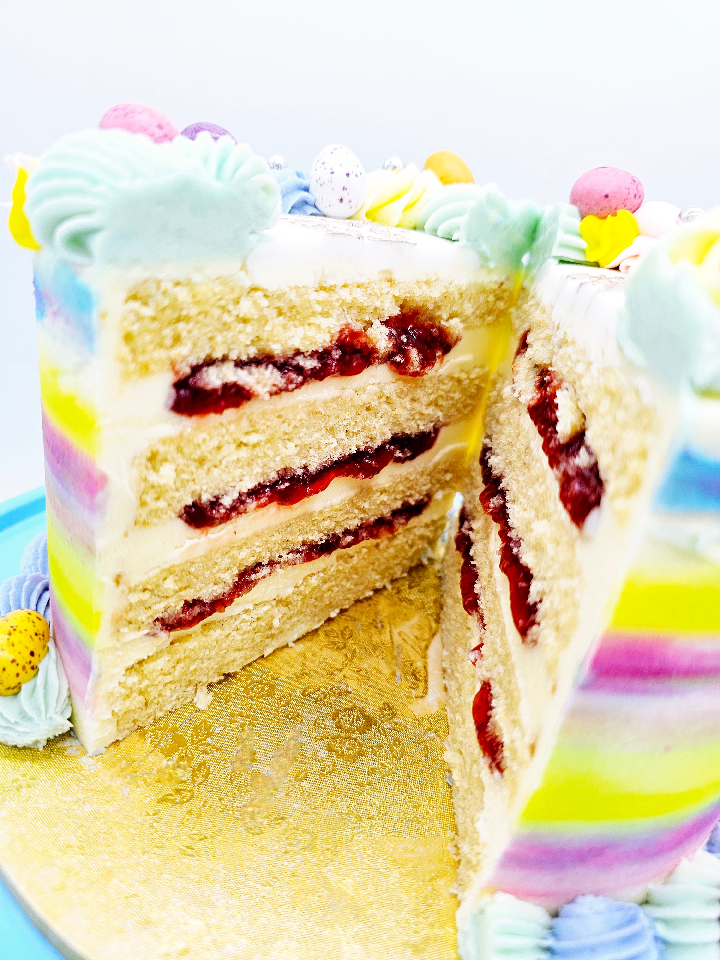 Pastel Swirl Easter Cake – “Happy Easter” Celebration Cake - Cake Secret