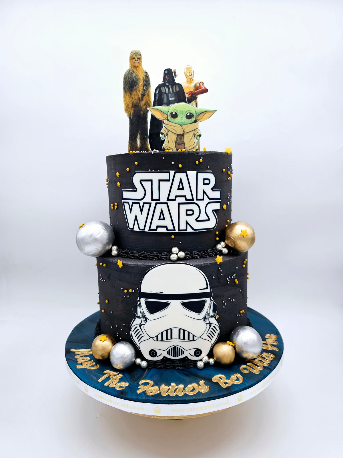 Star Wars Themed Birthday Cake with Edible Prints — free download