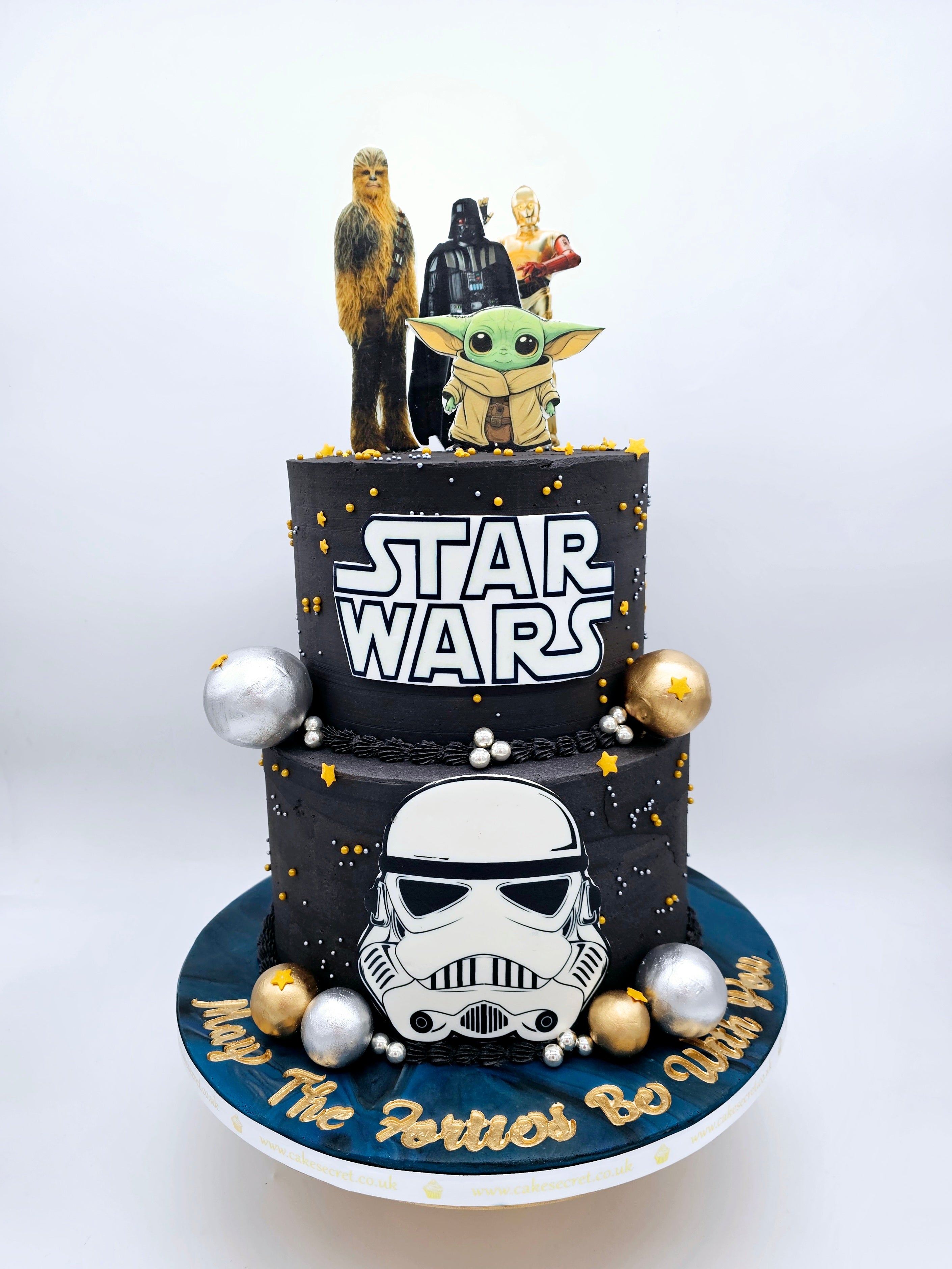 Star Wars Themed Birthday Cake with Edible Prints - Cake Secret