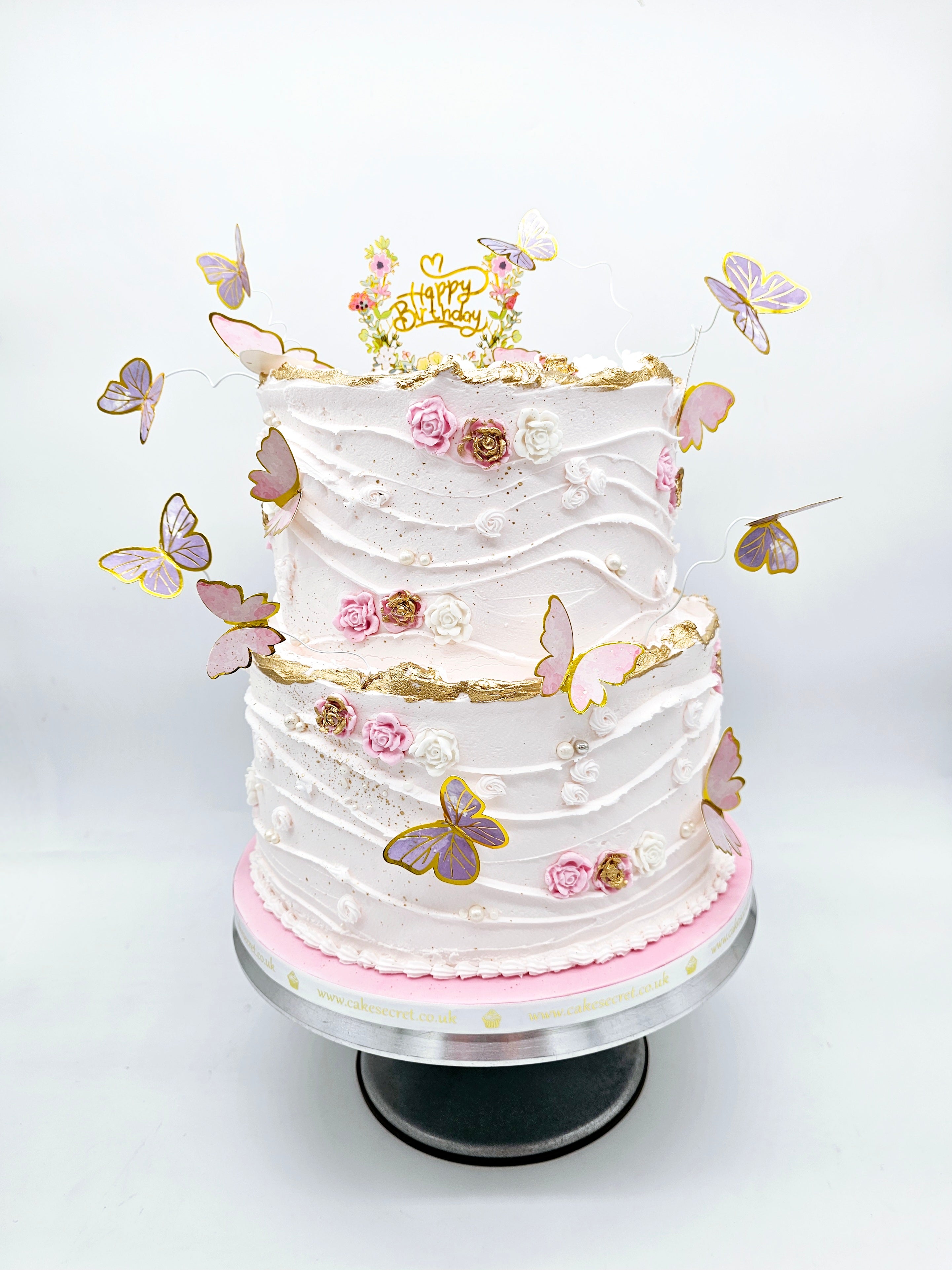 Vegan Enchanted Butterfly Bliss Birthday Cake - Cake Secret