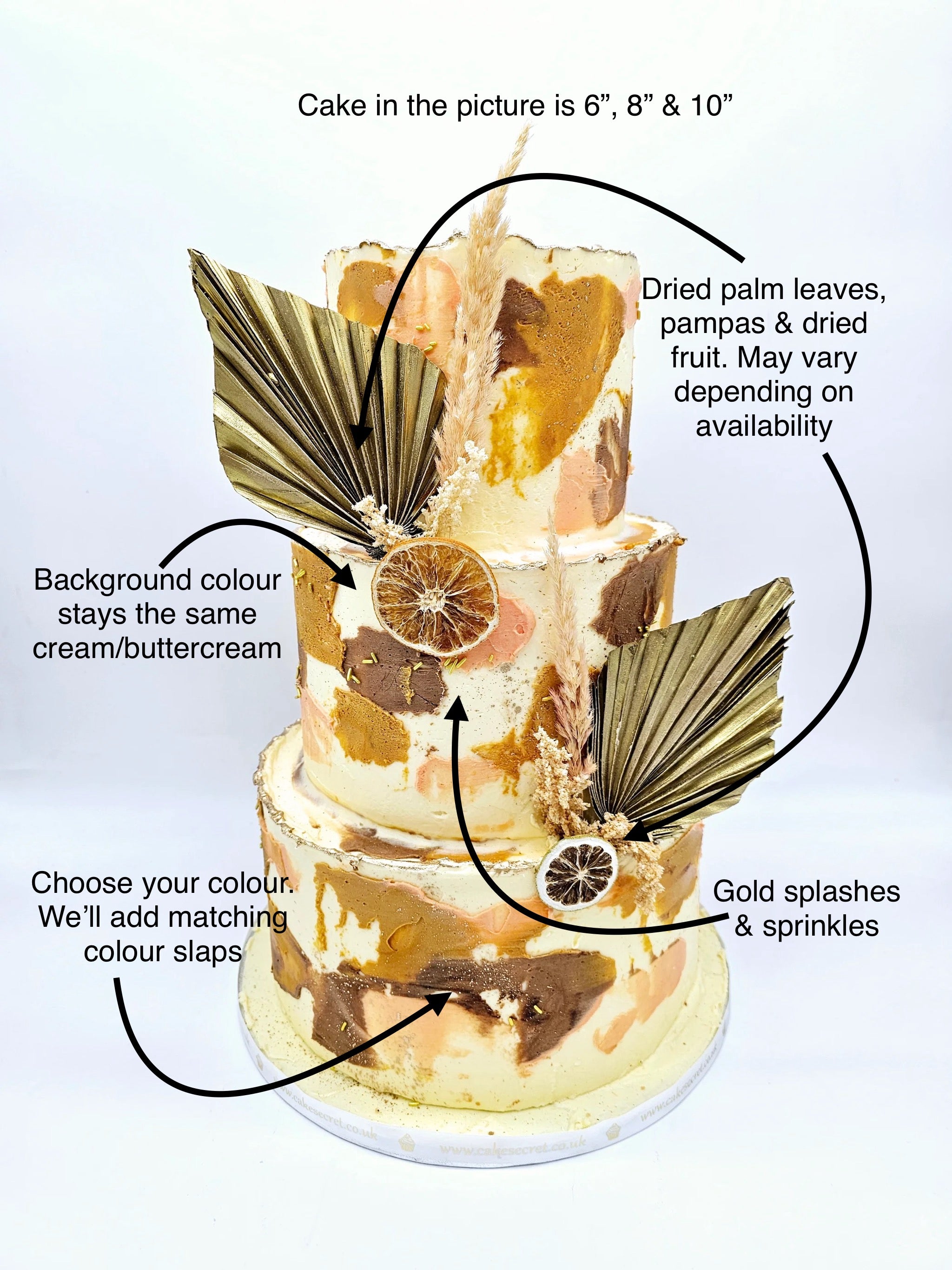 Autumn Elegance Wedding Cake - Cake Secret