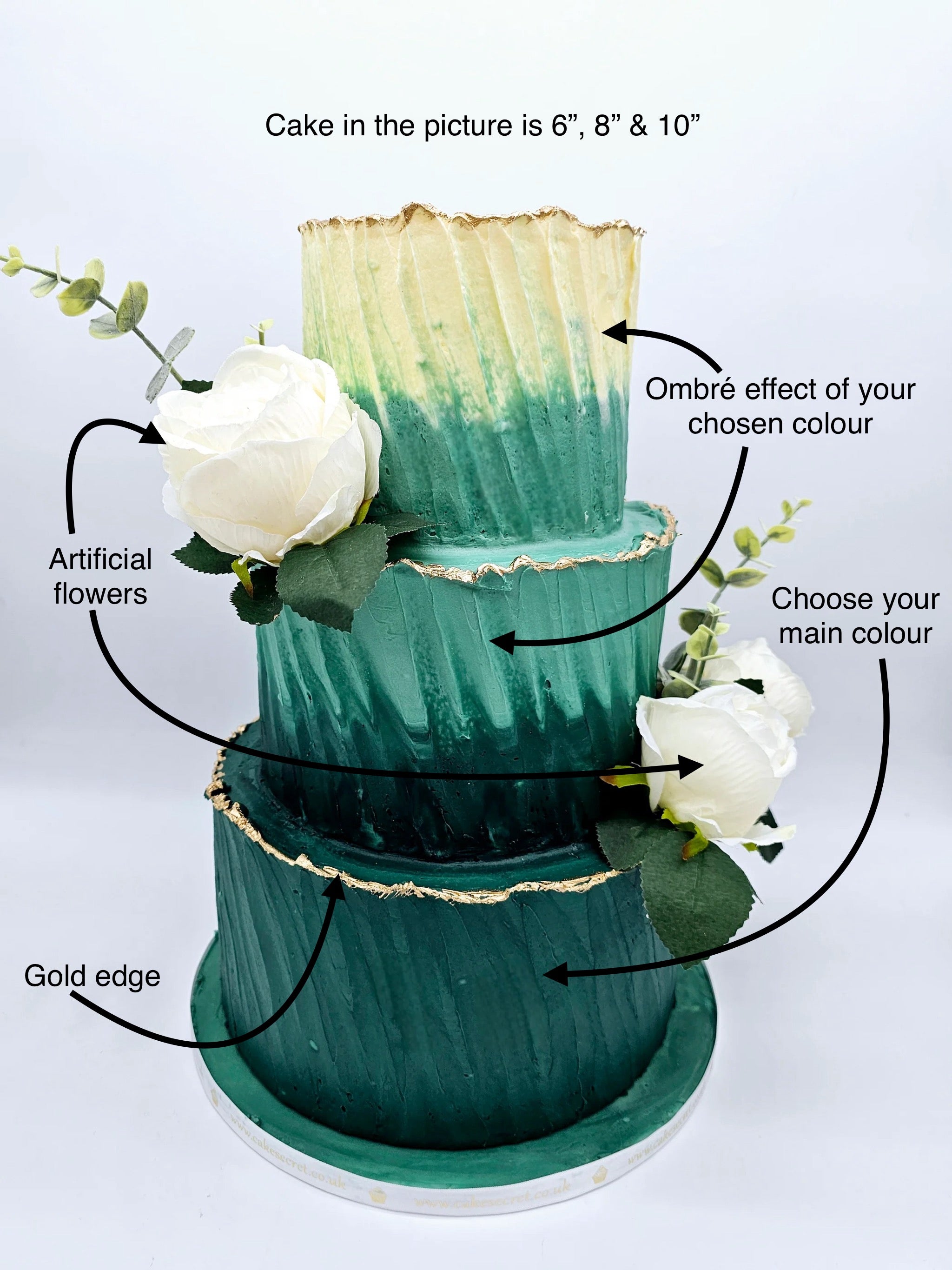 Ombre Bliss Buttercream Wedding Cake - Cake Secret