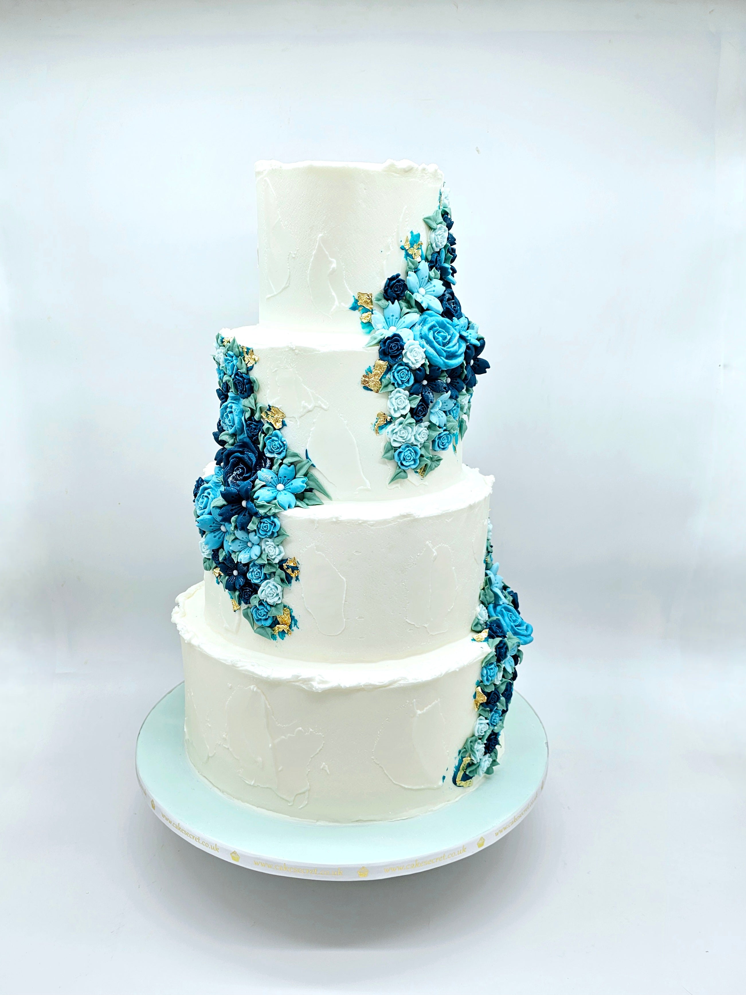 Exquisite Floral Elegance Wedding Cake - Cake Secret