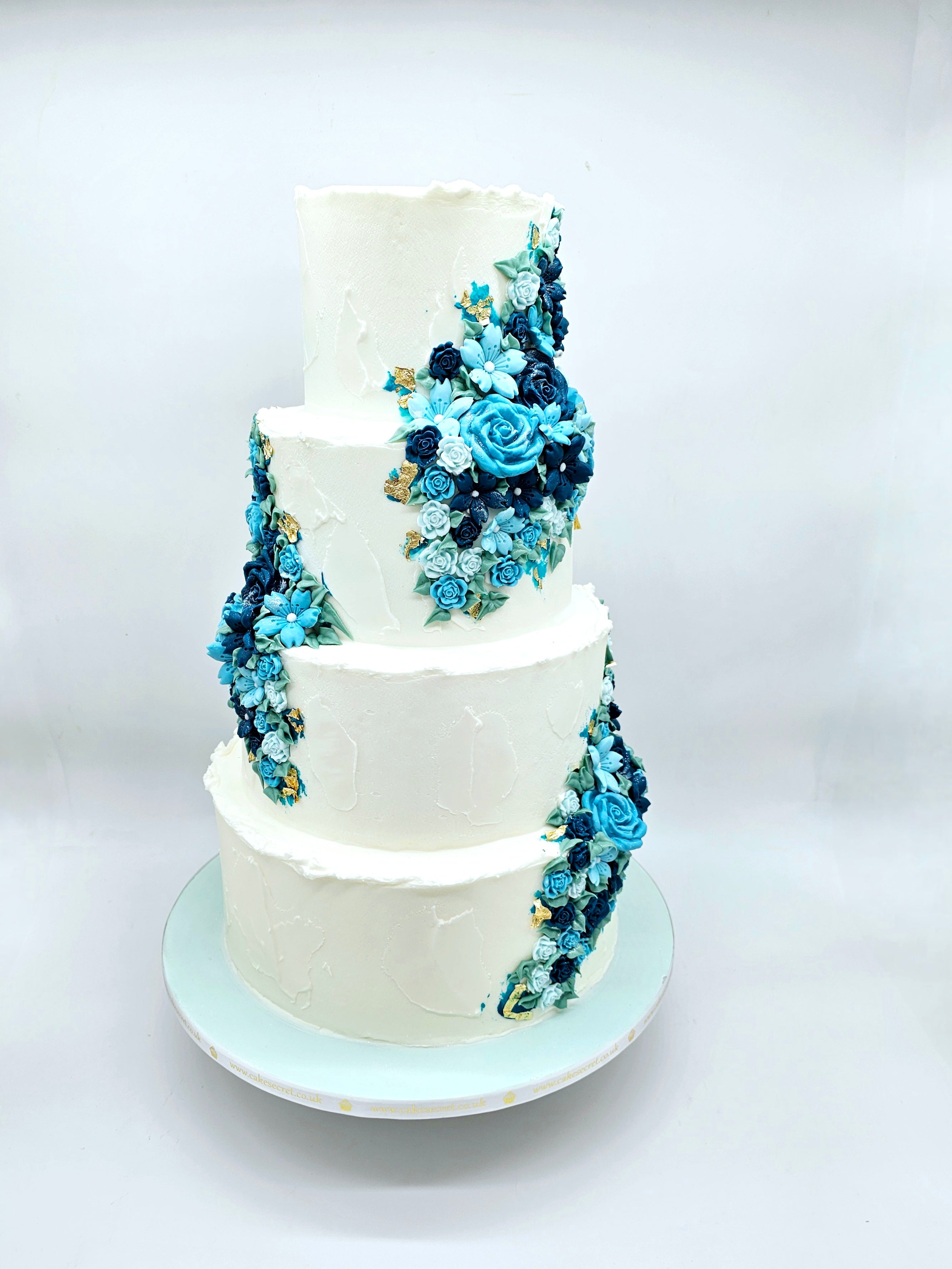 Exquisite Floral Elegance Wedding Cake - Cake Secret