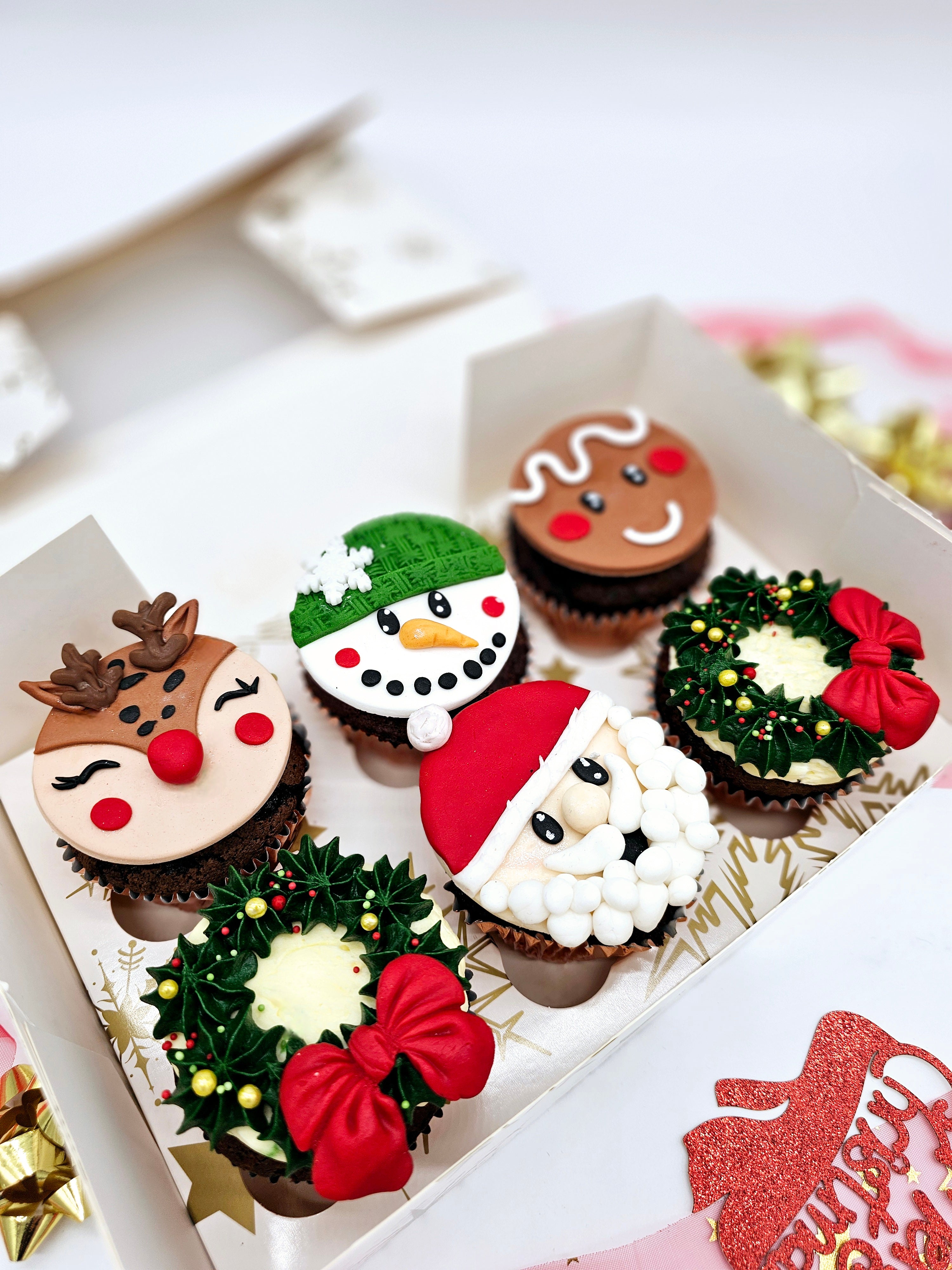 Holiday Cheer Cupcake Box - Cake Secret