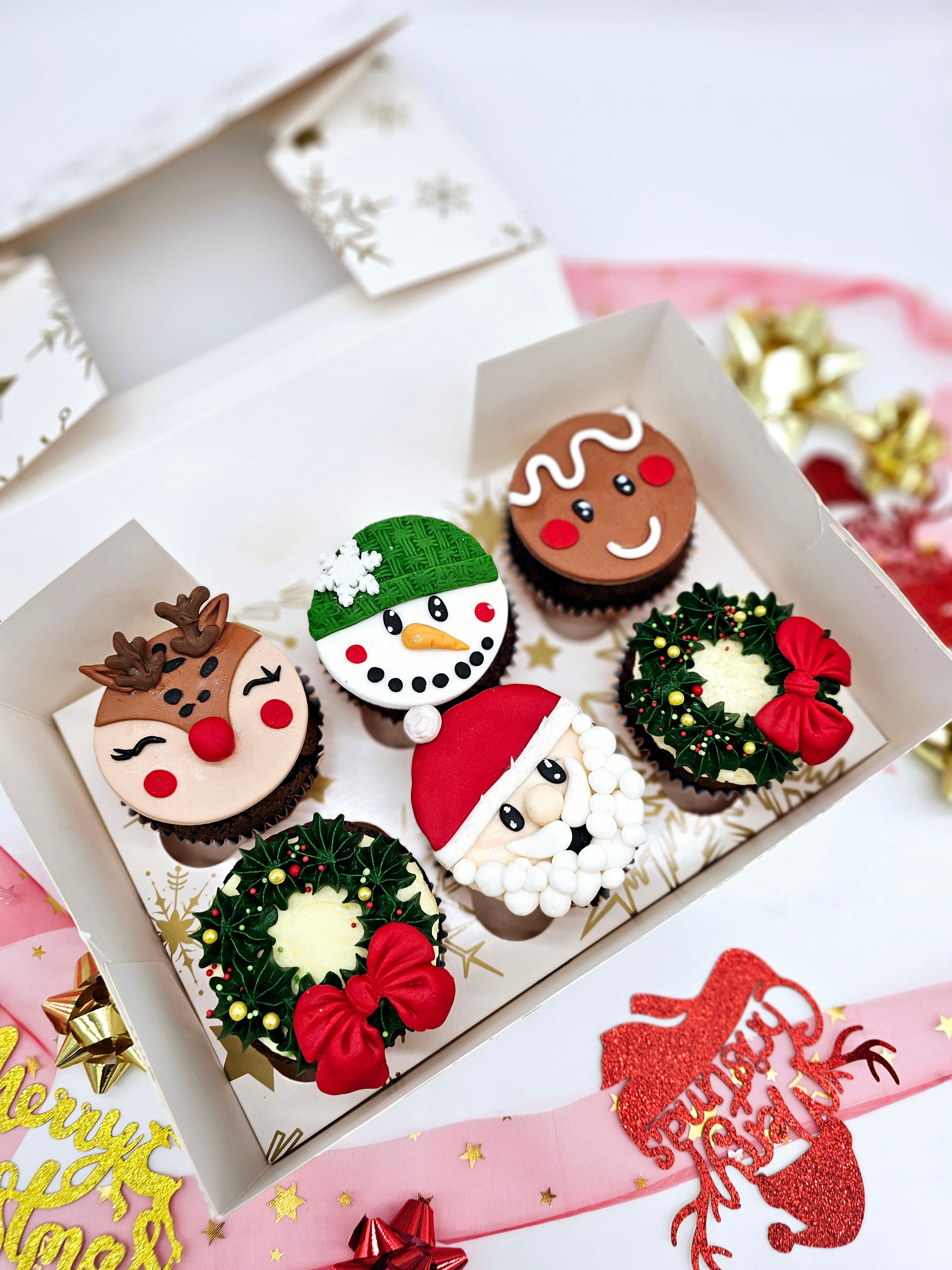 Holiday Cheer Cupcake Box - Cake Secret