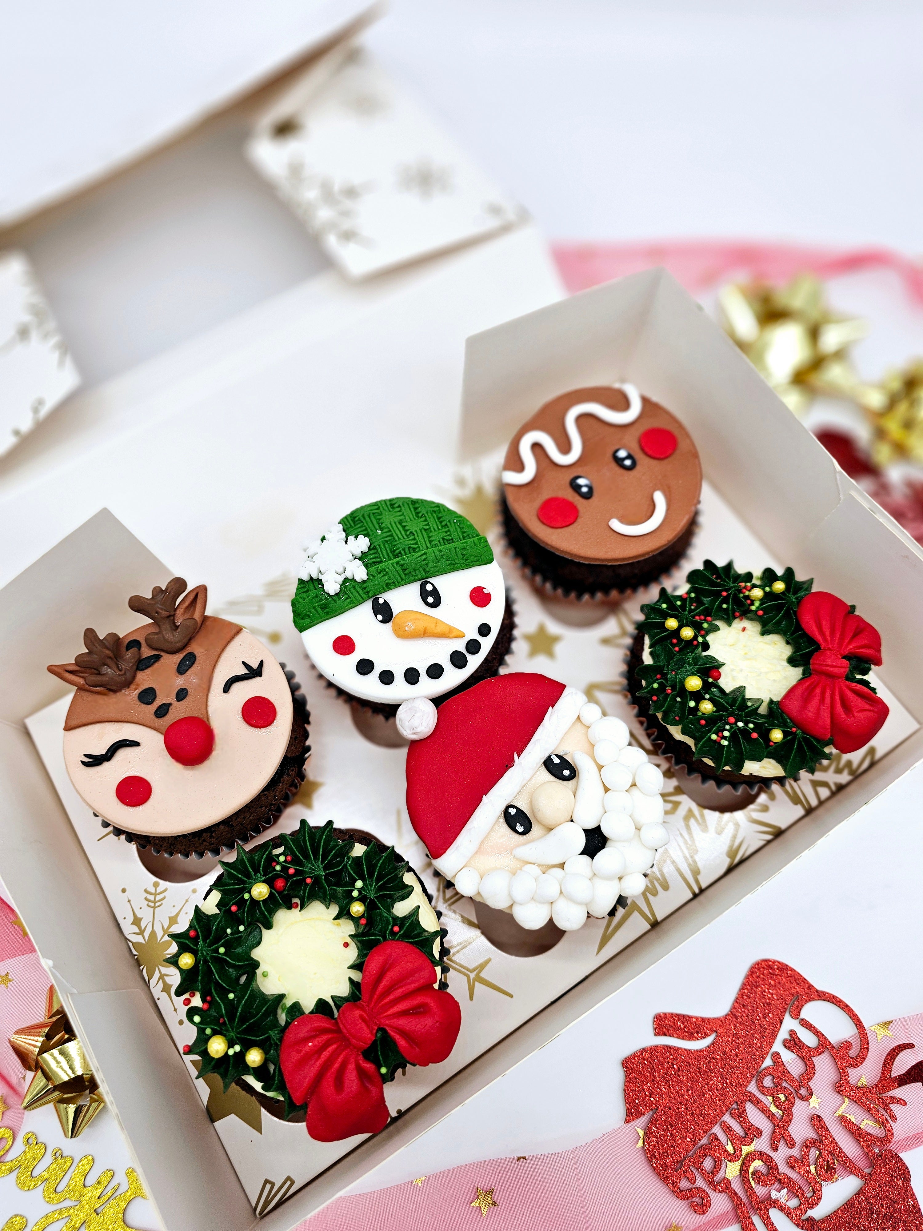 Holiday Cheer Cupcake Box - Cake Secret