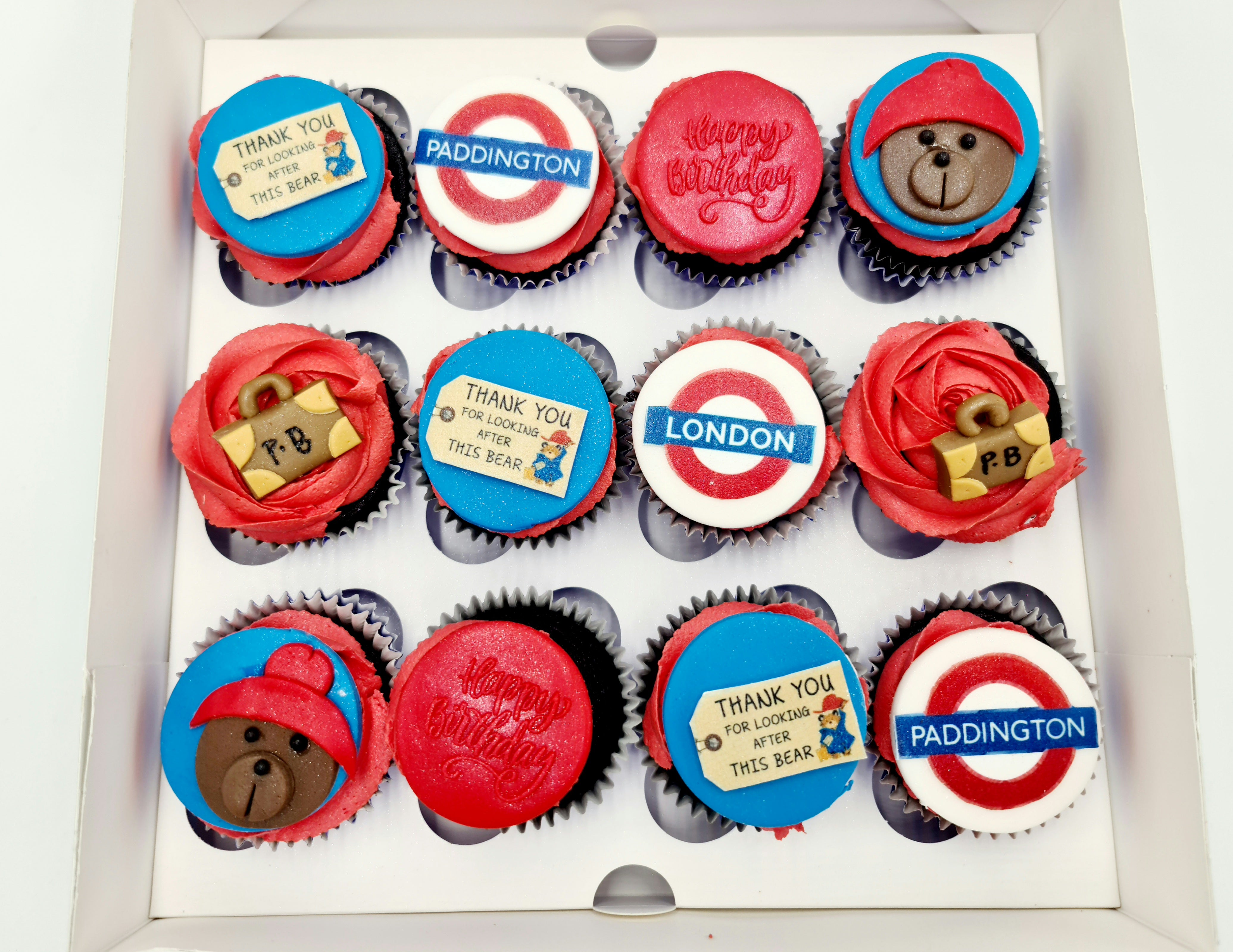 Bear-y Sweet Adventures Handmade Sugarpaste Cupcakes Inspired by Paddington - Cake Secret