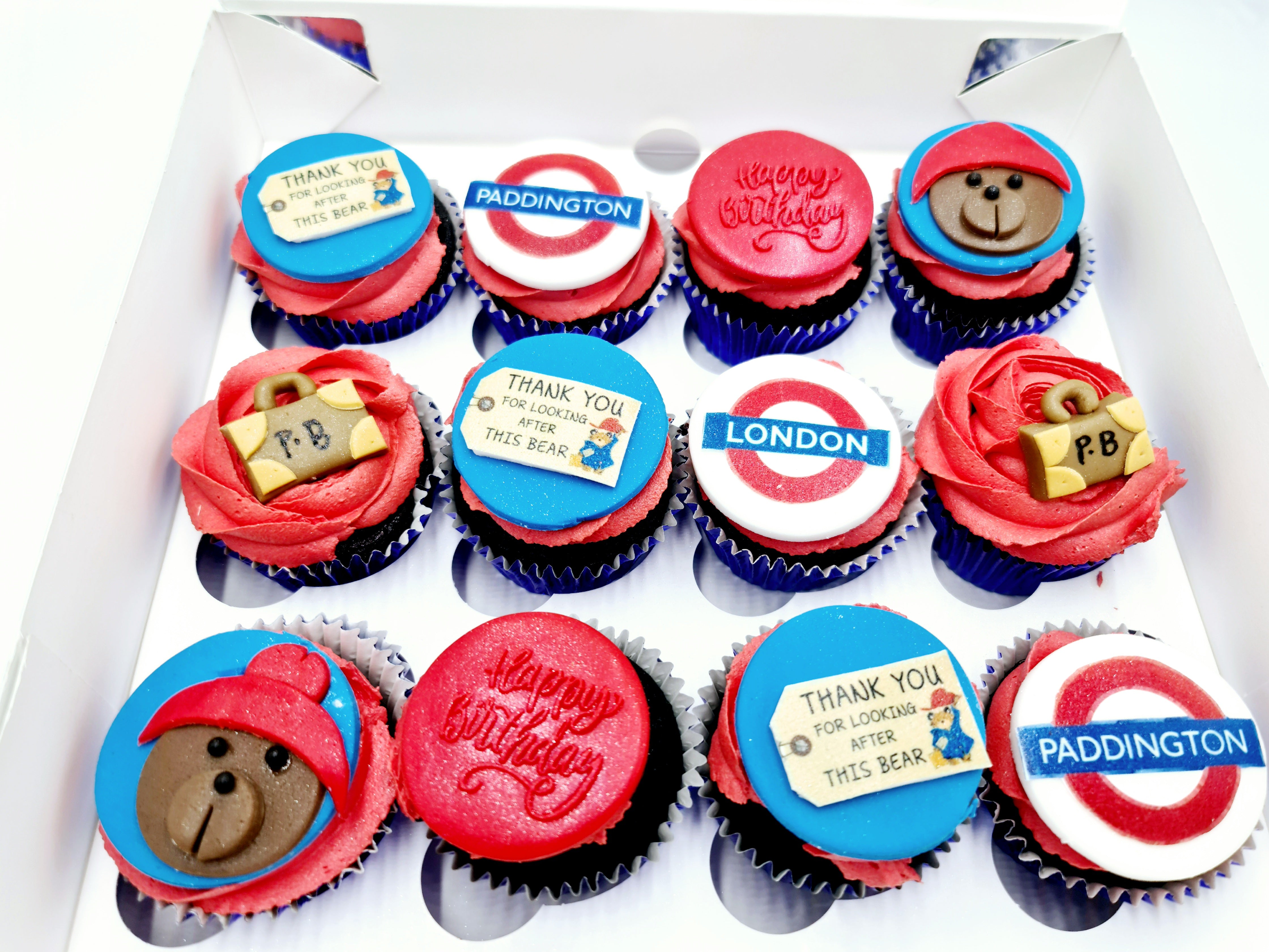 Bear-y Sweet Adventures Handmade Sugarpaste Cupcakes Inspired by Paddington - Cake Secret