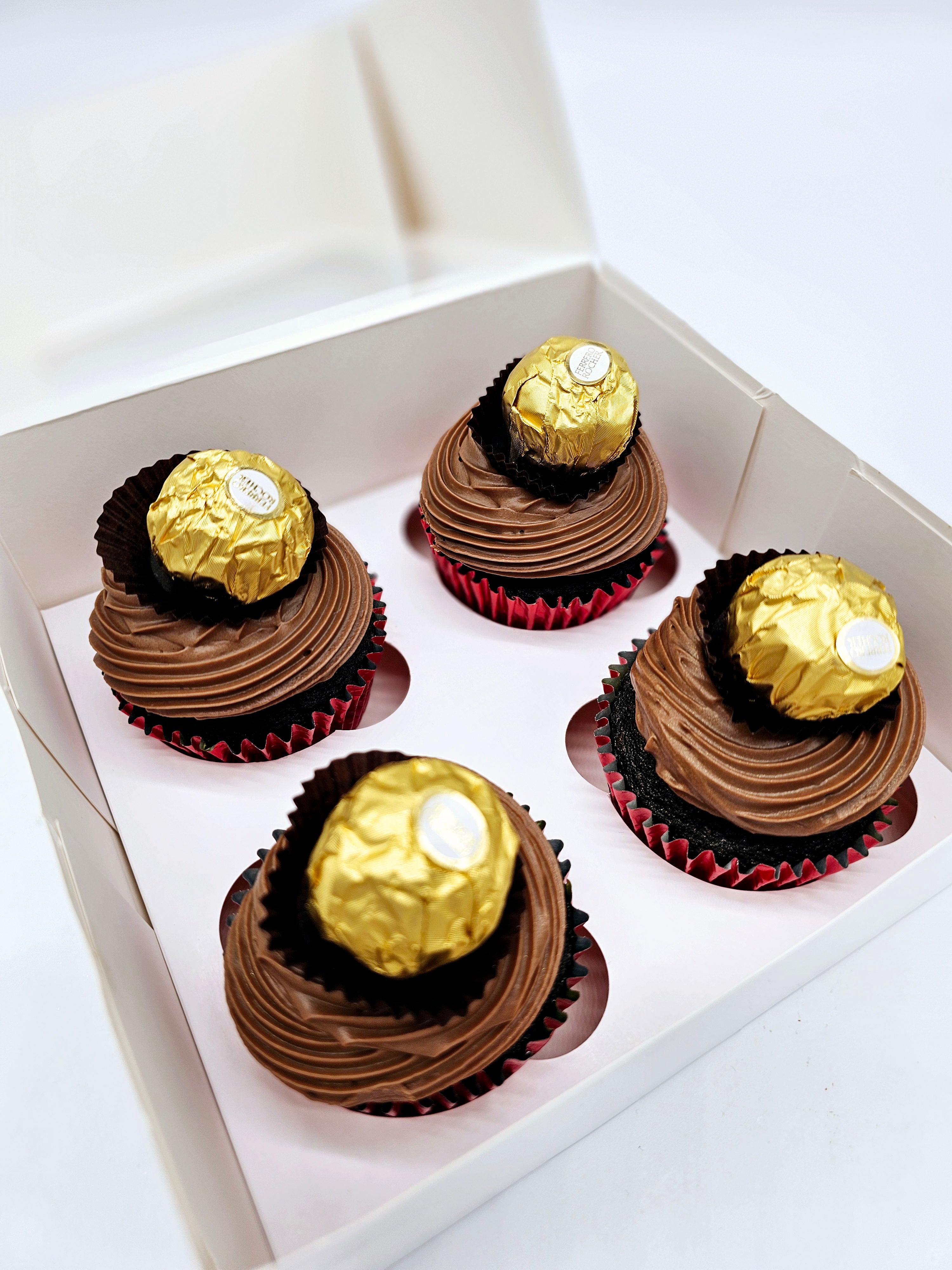 Hazelnut Bliss Ferrero Cupcakes - Cake Secret