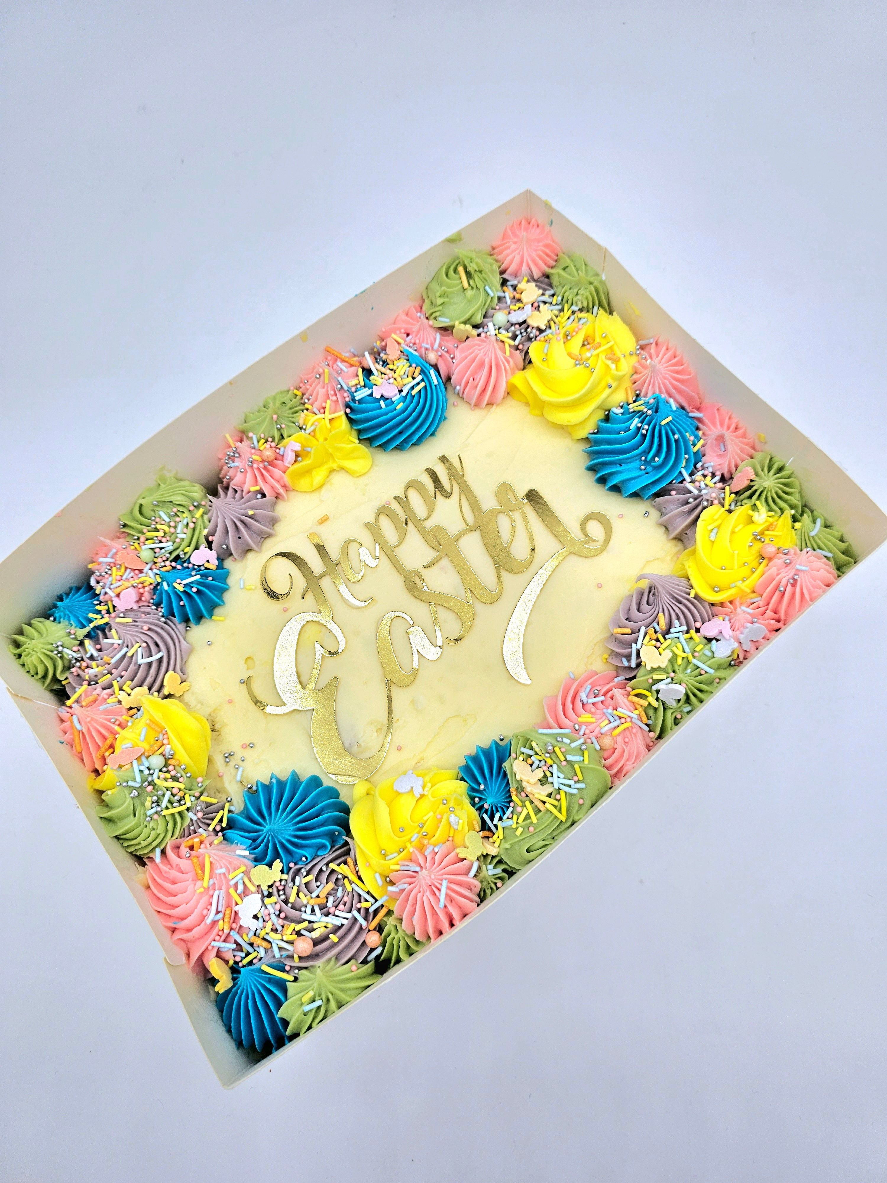 Easter Rosette Bliss Mini Sheet Cake - Cake Secret