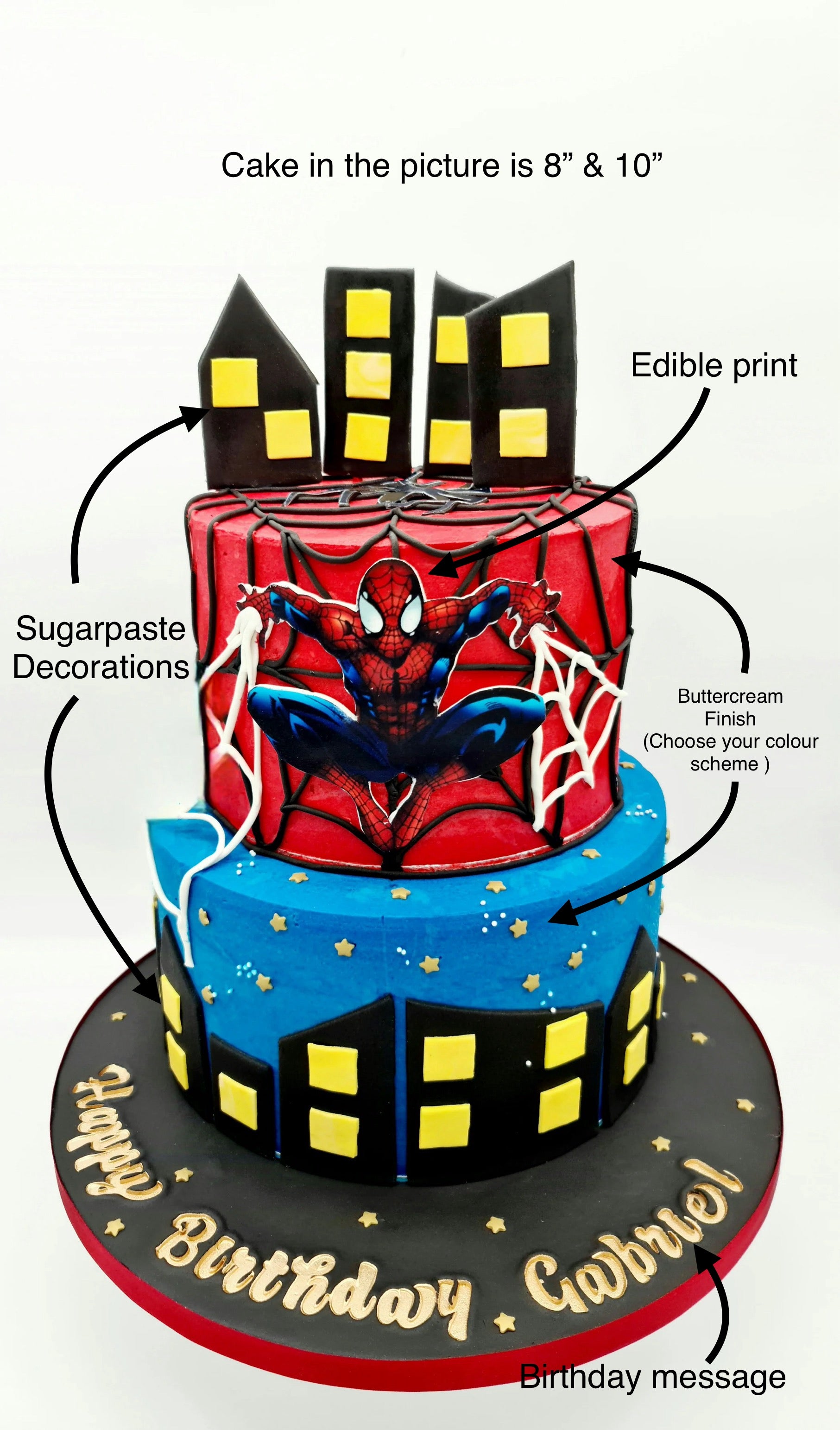 Eggless Spidey Spectacular Birthday Cake - Cake Secret