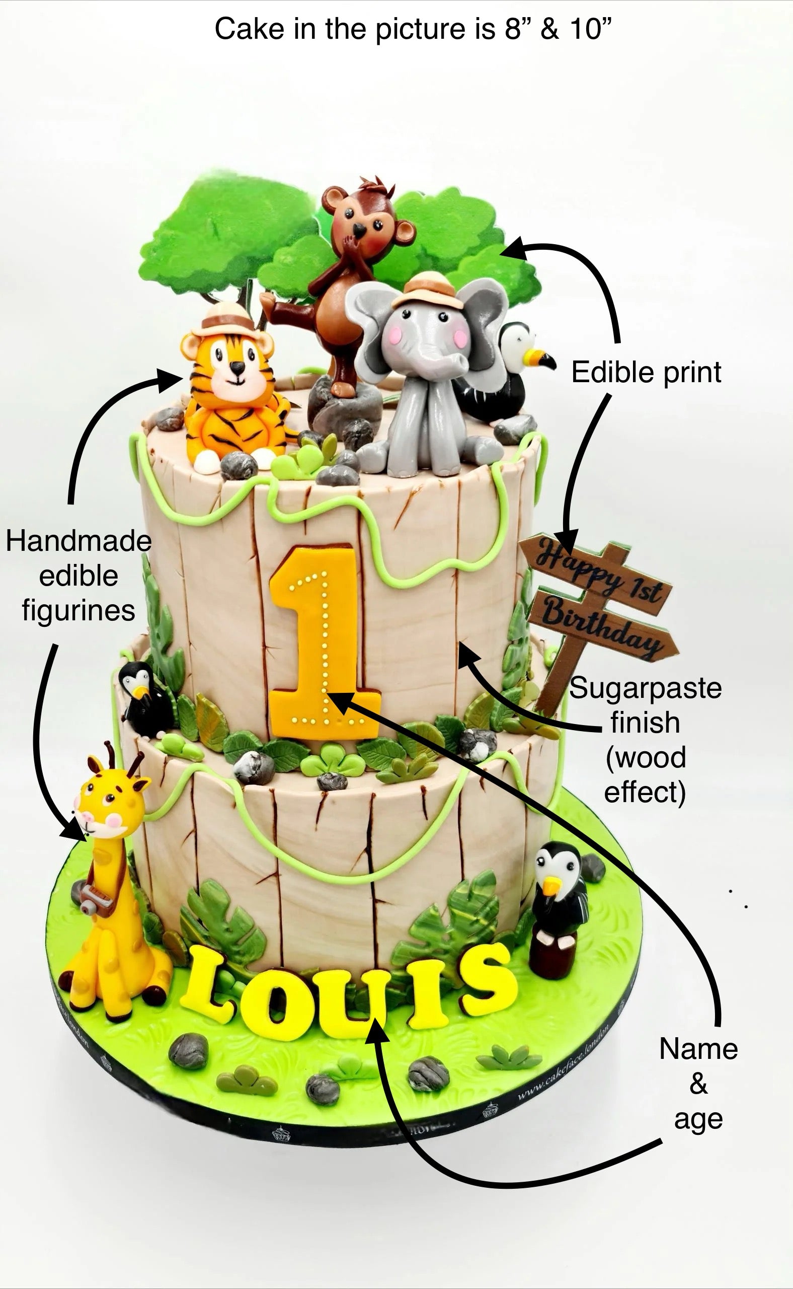Eggless Safari Adventure Birthday Cake - Cake Secret