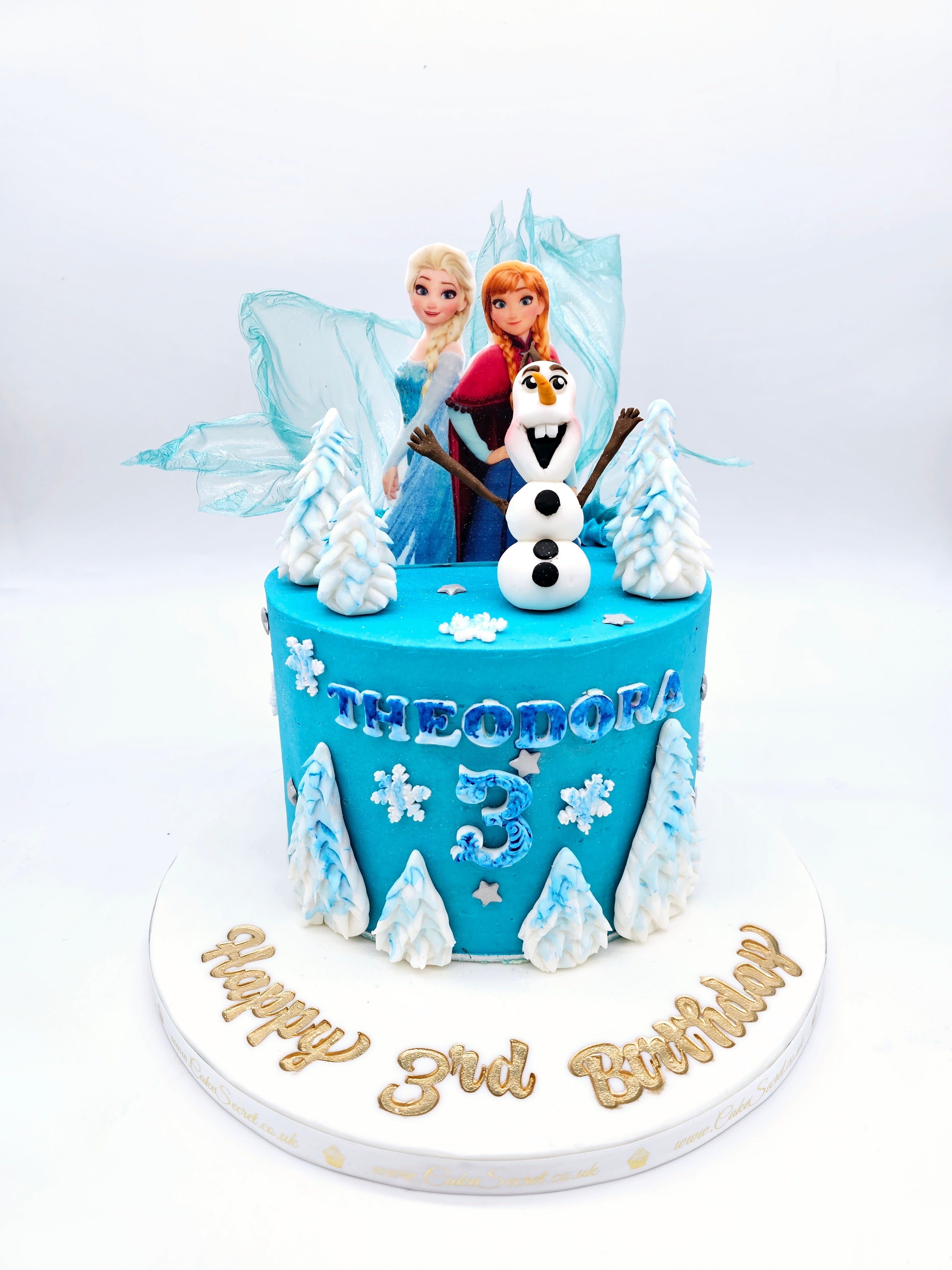 Gluten-Free Enchanted Frozen Frost Birthday Cake - Cake Secret