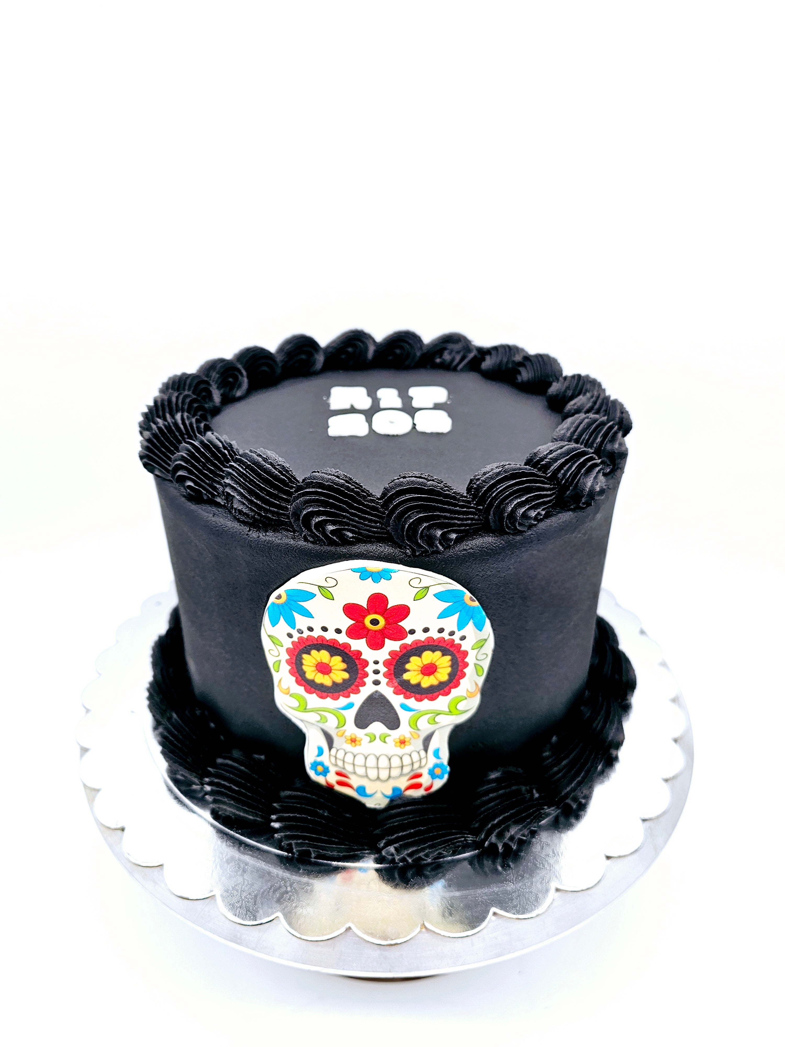 Eggless R.I.P. Sugar Skull Cake - Cake Secret