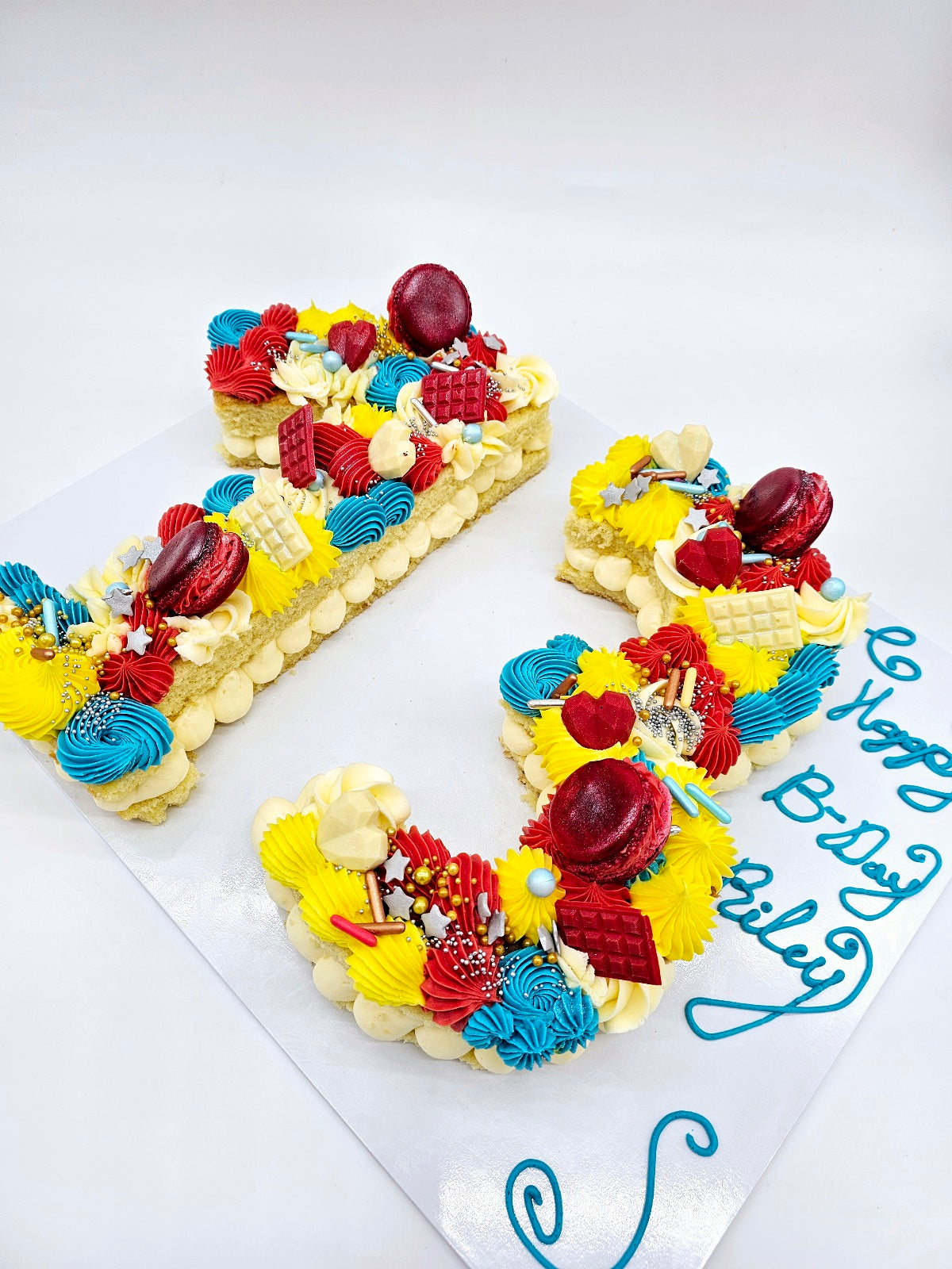 Vibrant Buttercream Number Cake - Cake Secret